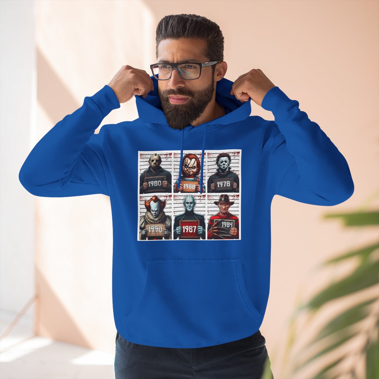 Spooky Vibes Only Halloween Sweater Retro Horror Movie Three-Panel Fleece Hoodie, Halloween Gift, Cozy Sweatshirt, Movie Lover Apparel, Vintage Movie Merchandise