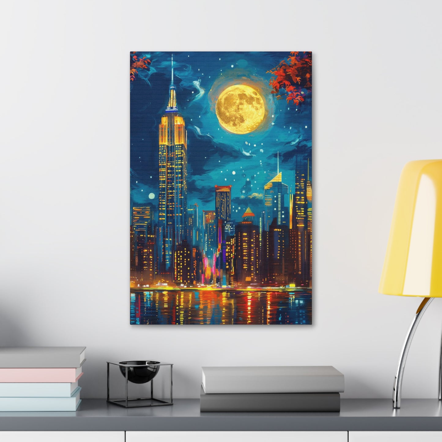 Cityscape Decor, New York Night Scene, Home Gallery Artwork, Gift for Urban Lovers, Dreams and Inspiration