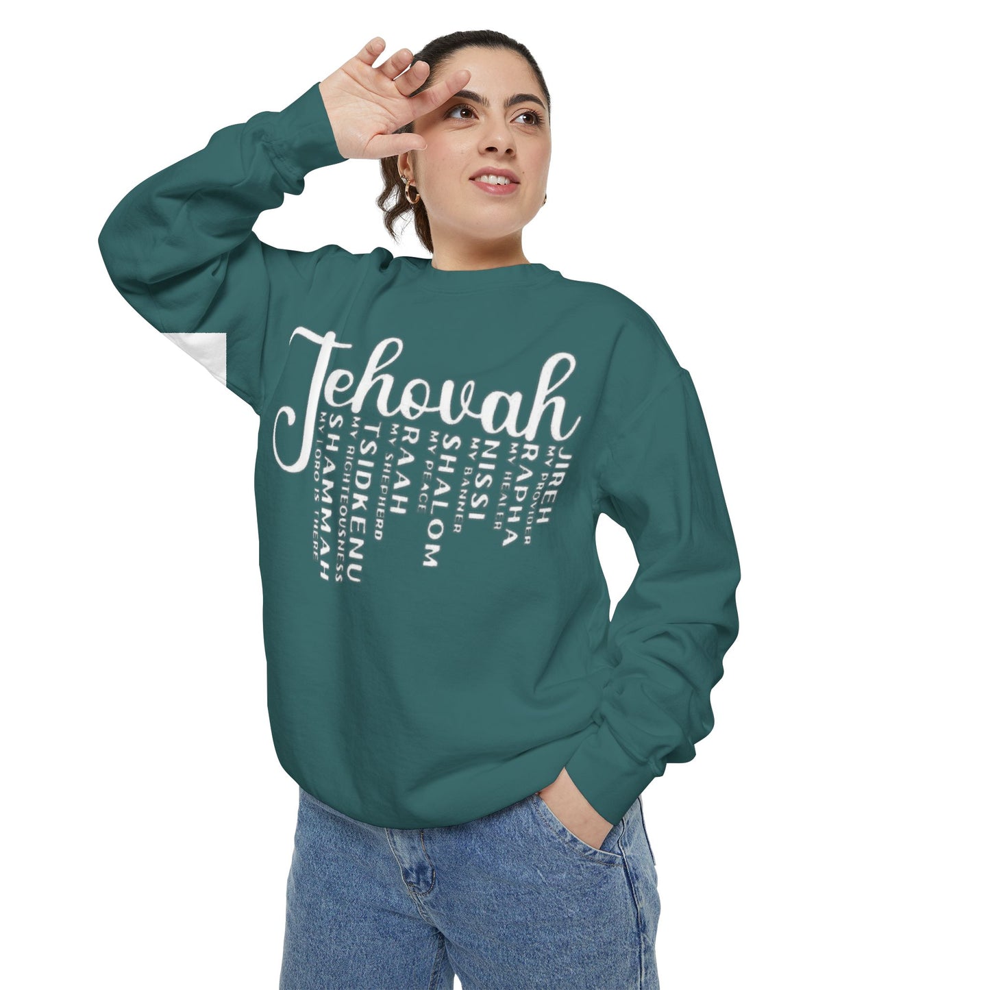 Jehovah Names Sweatshirt  Christian Faith Scriptural Names Pullover
