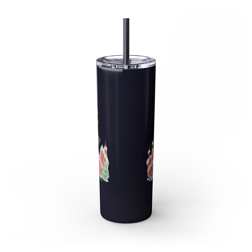 Grinch Christmas Skinny Tumbler with Straw — Dr. Seuss Holiday Quote Design, 20oz Christmas Mugs Collection