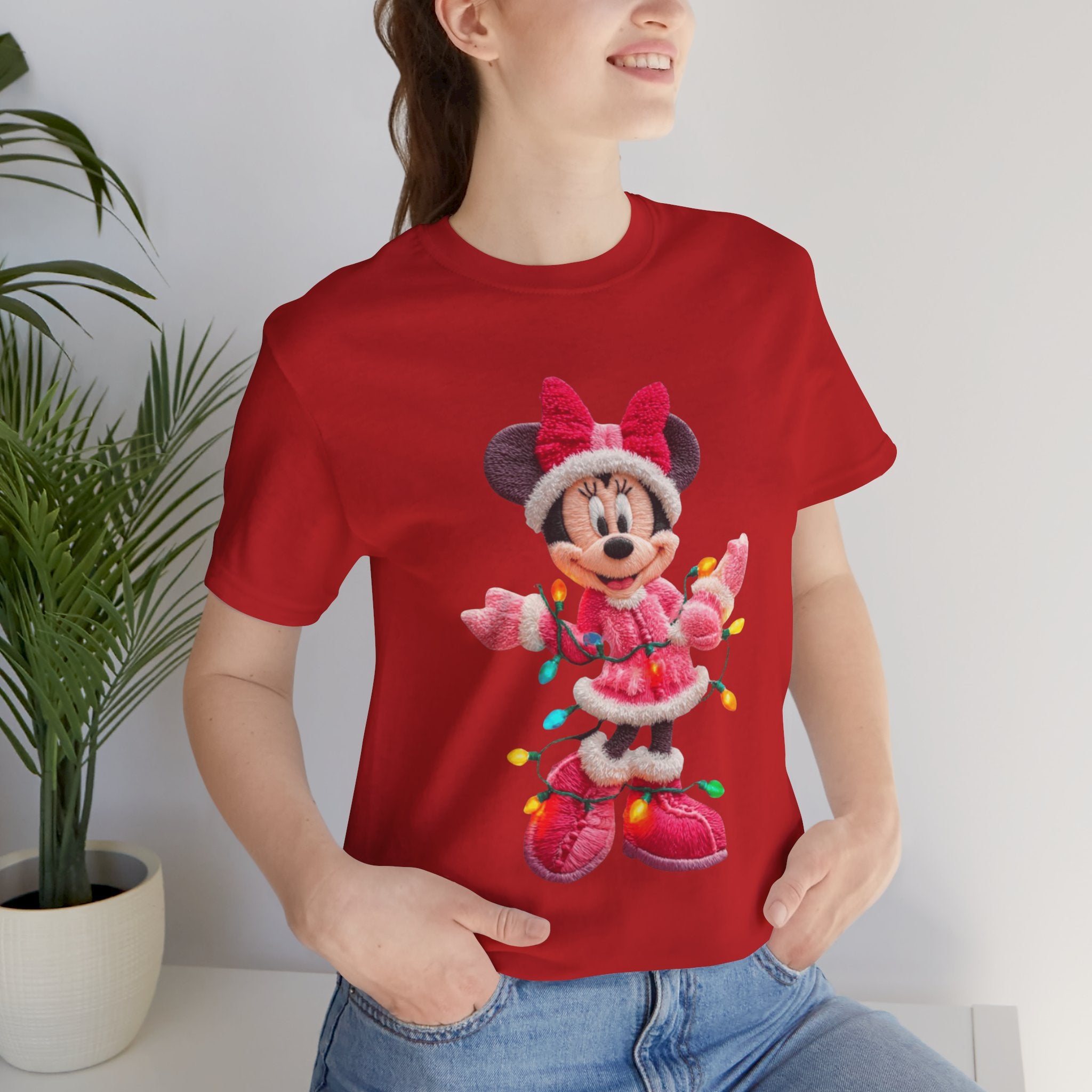 Minnie Mouse Holiday Lights T-Shirt Festive Holiday Designs