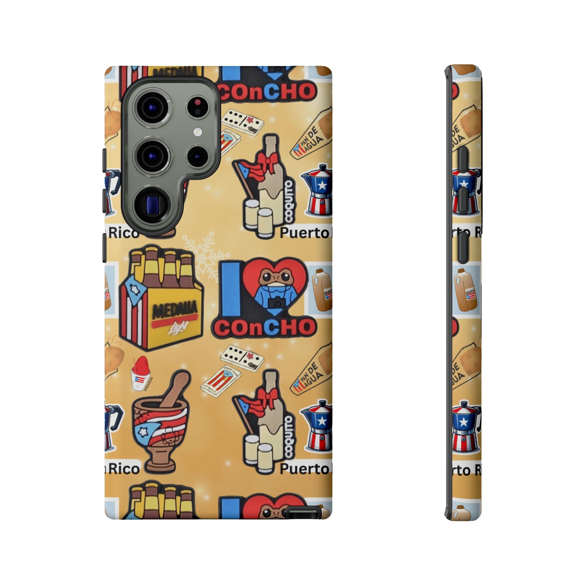 Puerto Rico Sticker Collage Tough Case  ‘I  Concho’ Pattern Phone Case