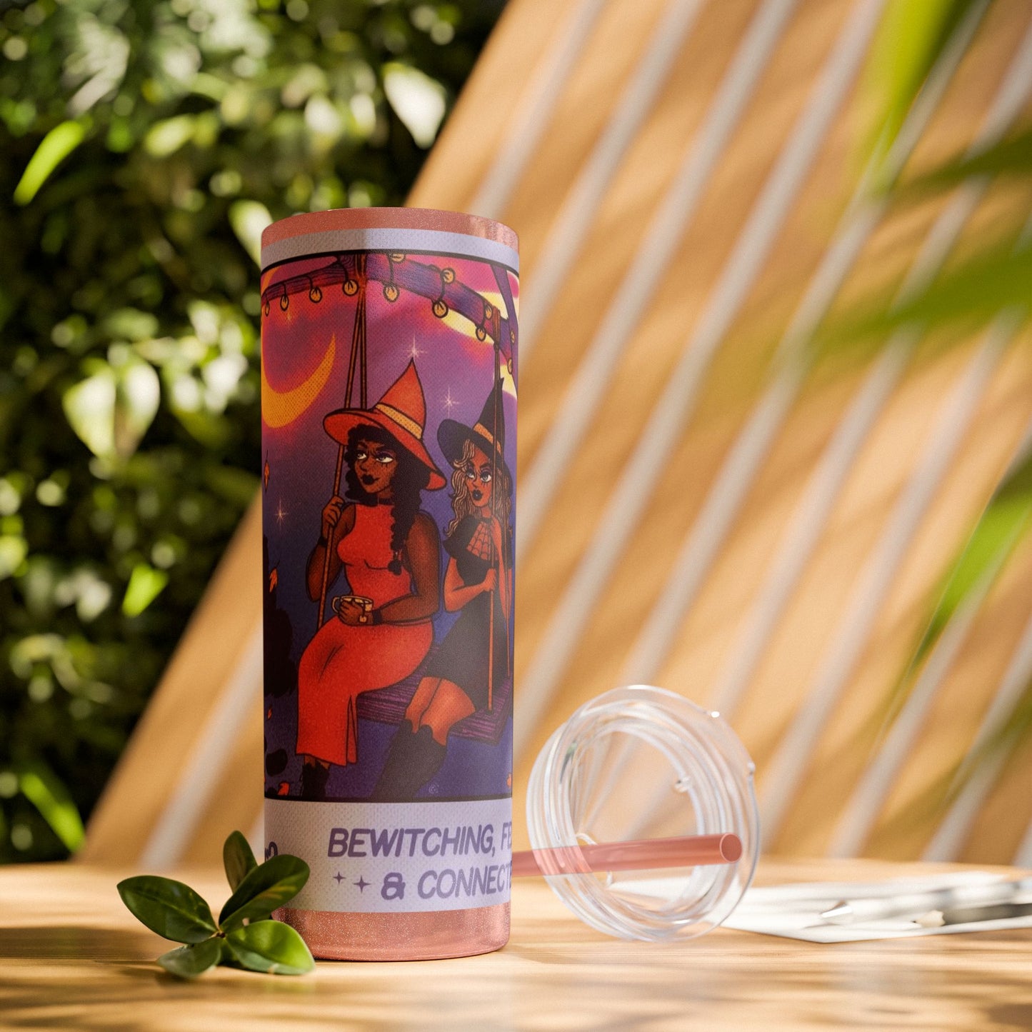 🎁 Spooky season gifts Enchanting Libra Skinny Tumbler with Straw | 20oz | Perfect for Halloween, Witchy Vibes, Astrology Lovers, Gift Idea, Custom Beverage Holder