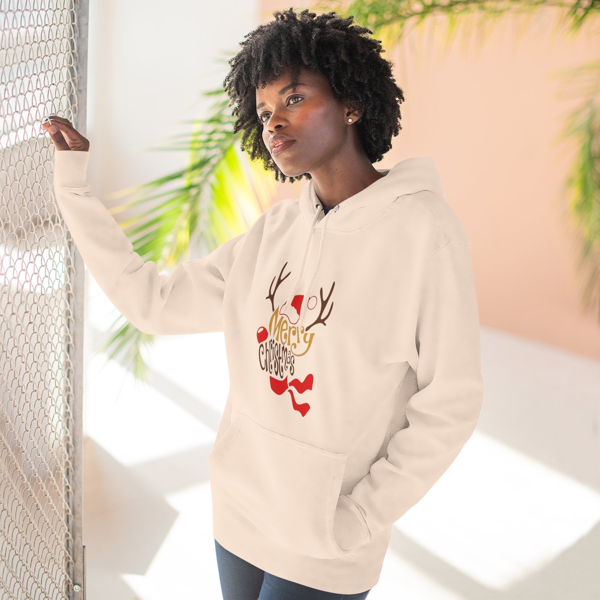 Holiday Apparel | Christmas Tees & Sweatshirts with Festive Quotes Merry Christmas Fleece Hoodie