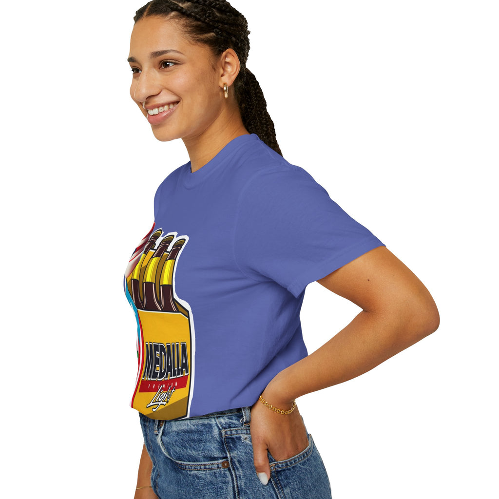 Medalla Light Beer T-Shirt  Navidad Boricua Holiday Tee Puerto Rico’s Navidades