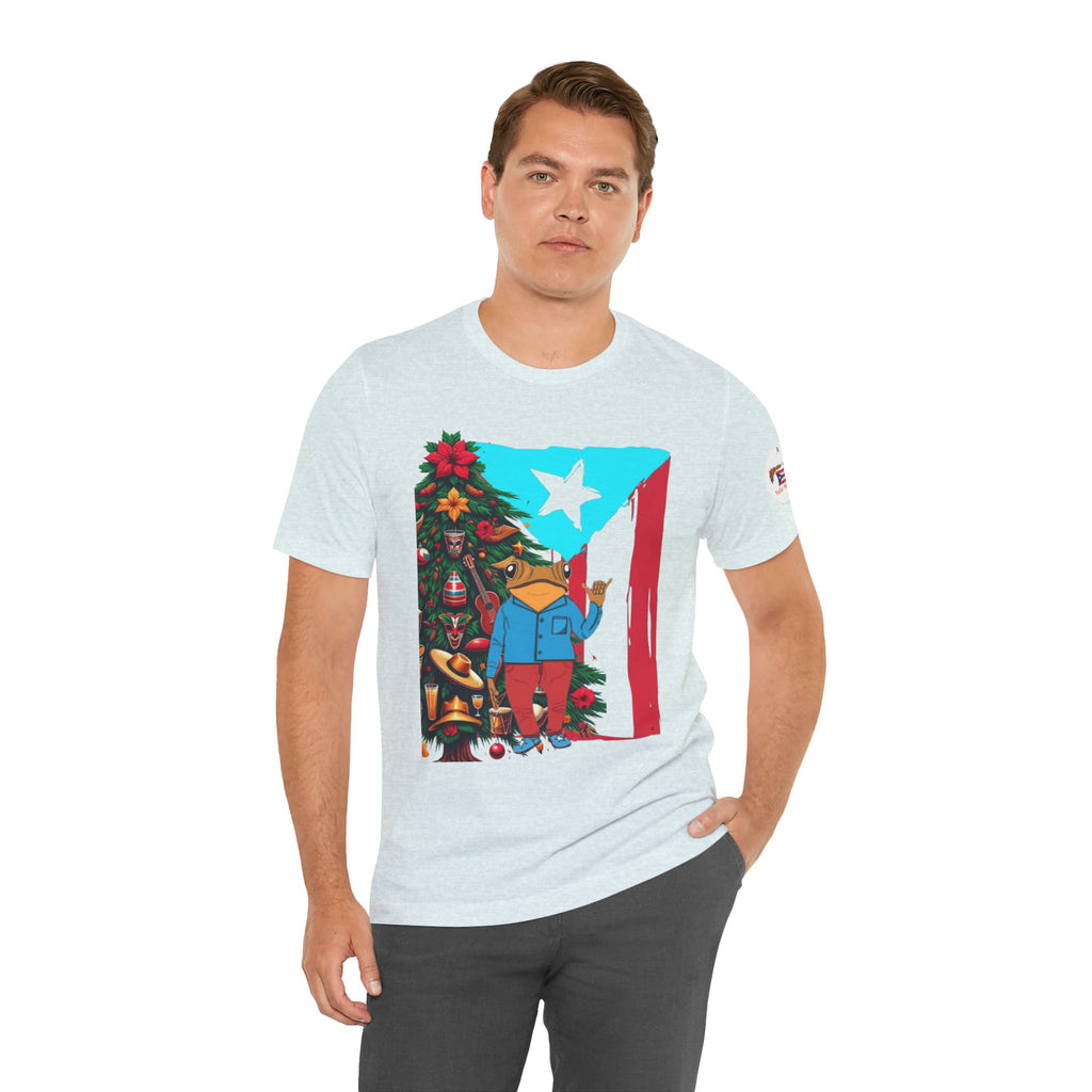 Puerto Rico Holiday T-Shirt  Coquí by Christmas Tree Graphic Puerto Rico’s Navidades