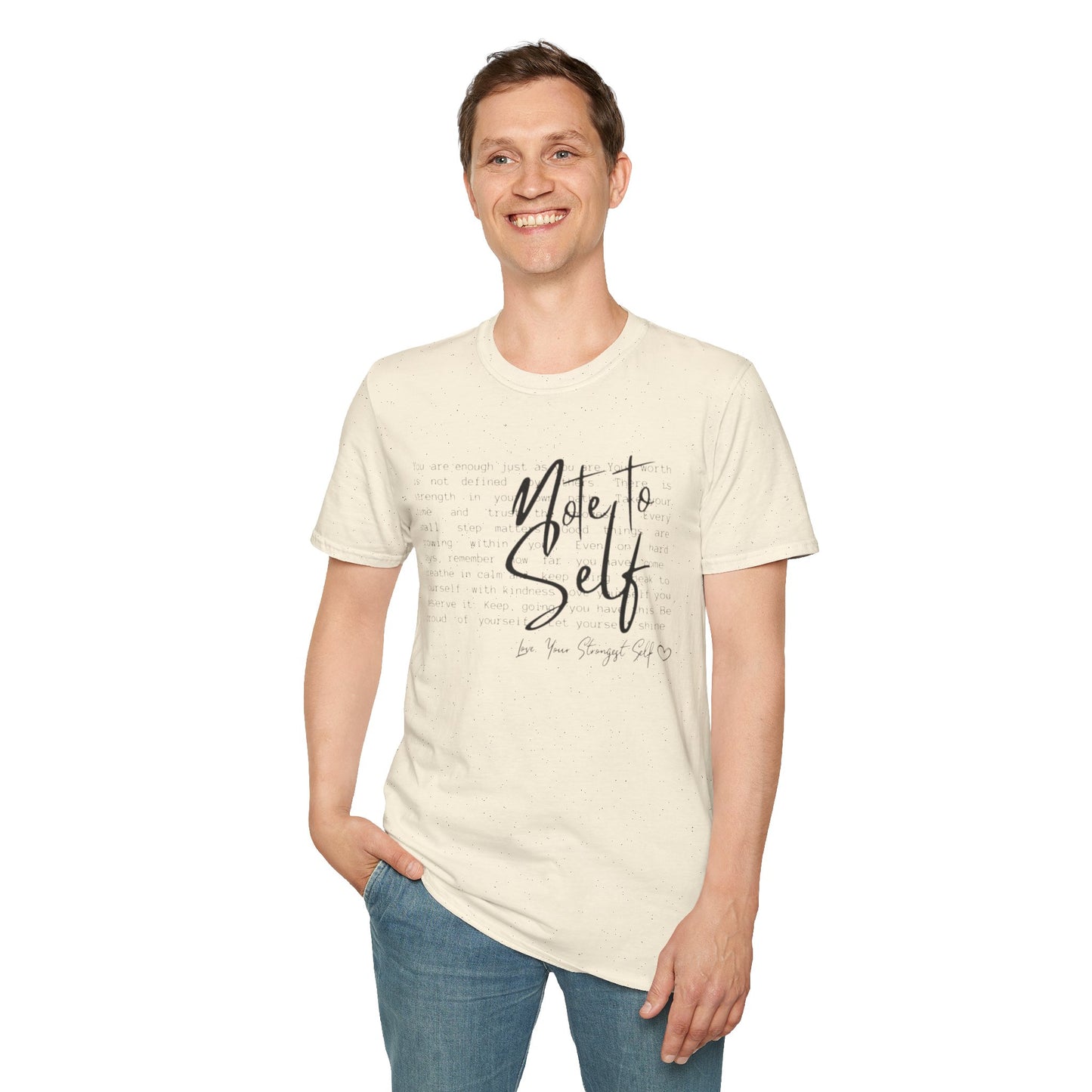 Note to Self T‑Shirt  Minimal Script Inspirational Tee