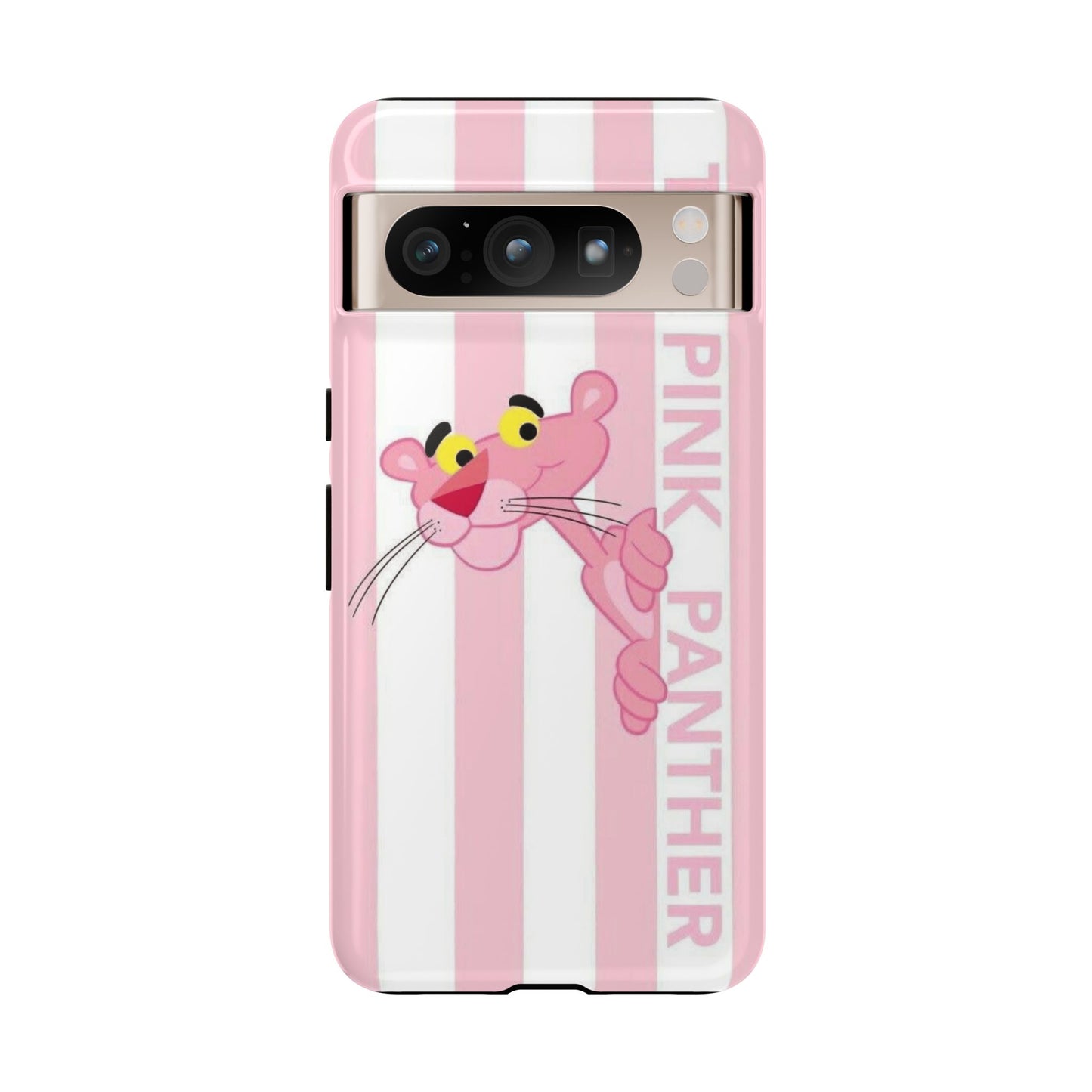 Pink Panther Tough Case Retro Striped Phone Case with "The Pink Panther" Design