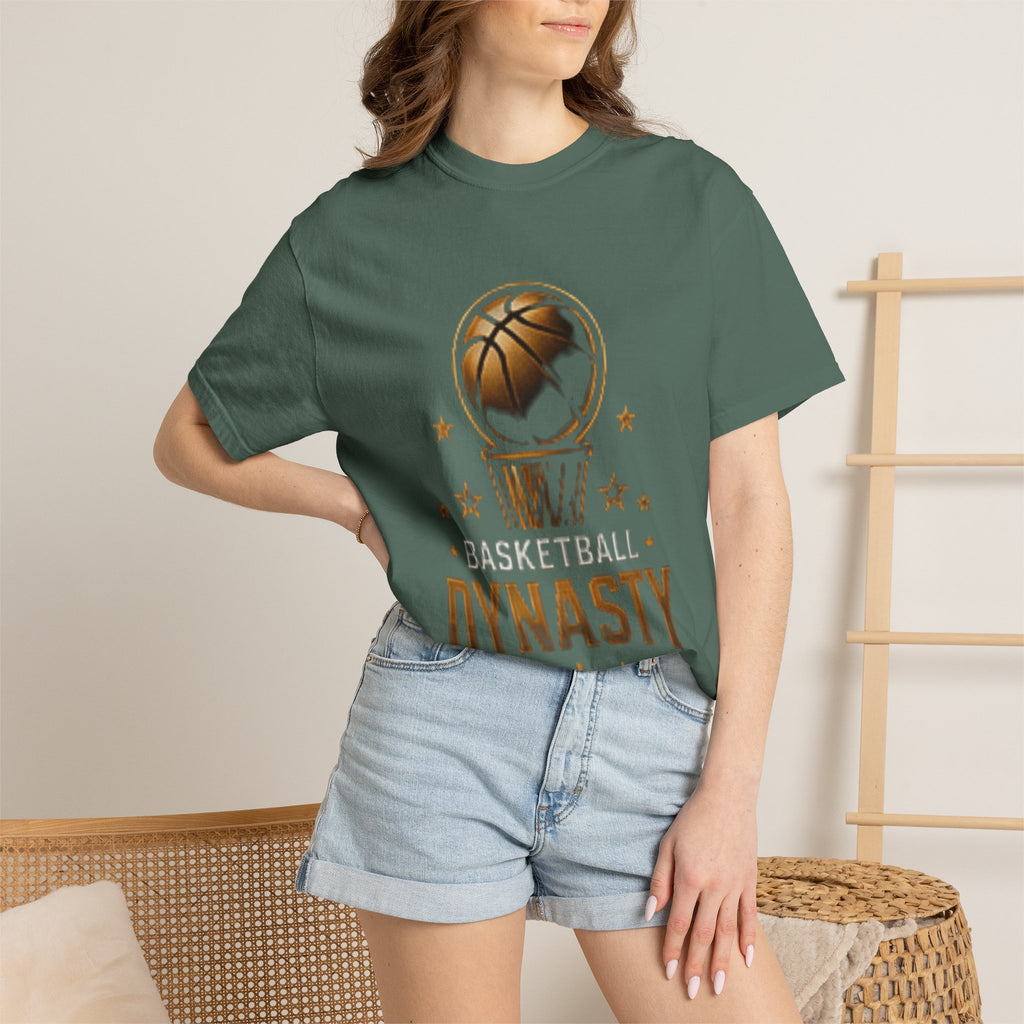 Basketball Dynasty T-Shirt — Vintage Gold Hoop Graphic
