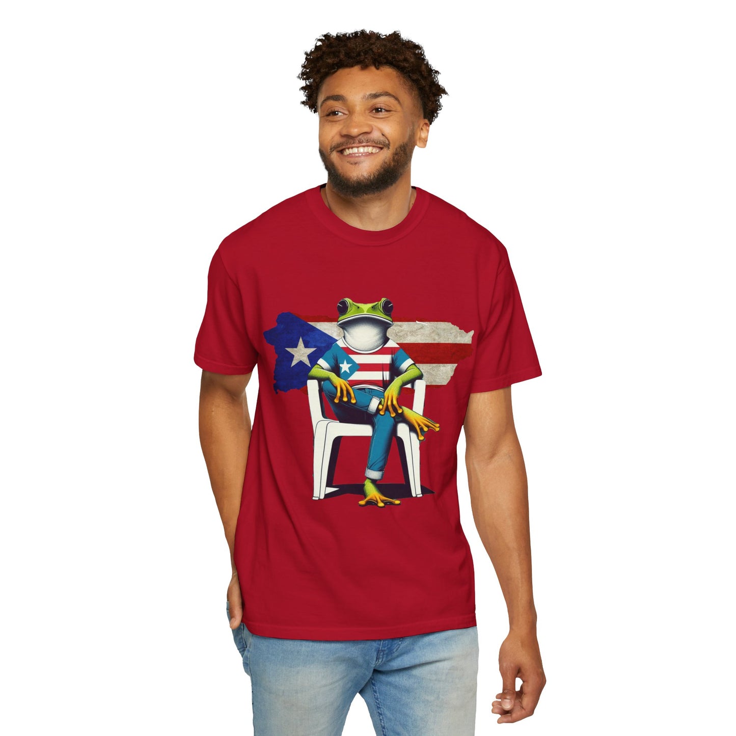 Patriotic Puerto Rican Shirt Patriotic Frog T-shirt, Humor Shirt, Gift for Nature Lovers, Summer BBQ Outfit