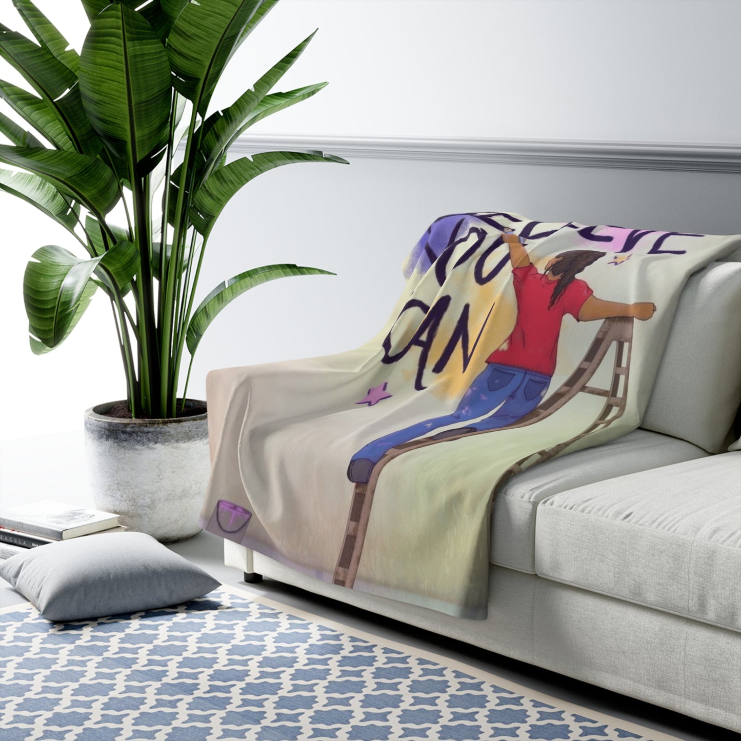 Inspirational Sherpa Fleece Blanket - Cozy Throw, Motivational Decor, Gift for Home, Uplifting Reminder, Soft Comfort Blanket