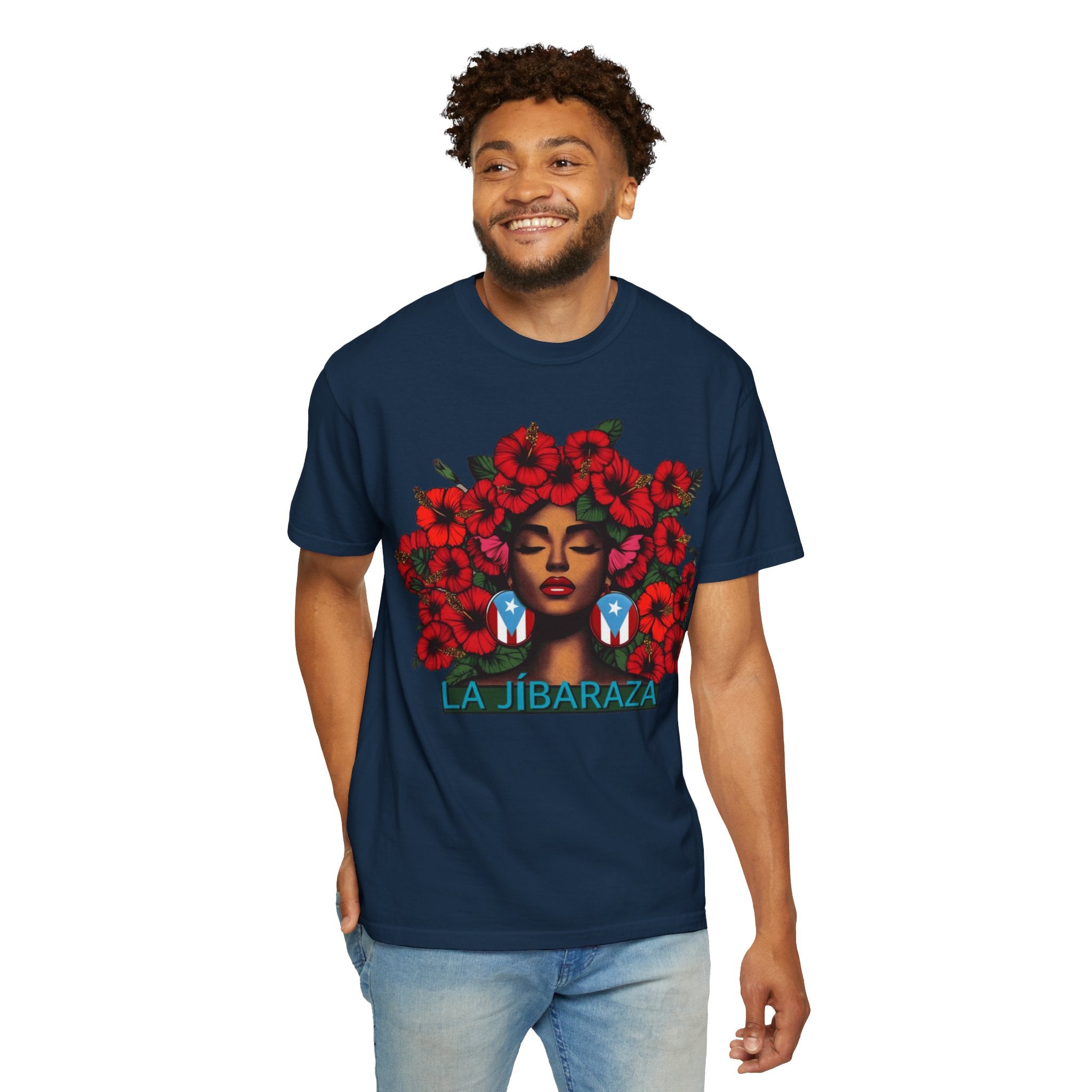 Puerto Rico Navidades T-Shirt — "La Jíbaraza" Floral Puerto Rican Pride Tee