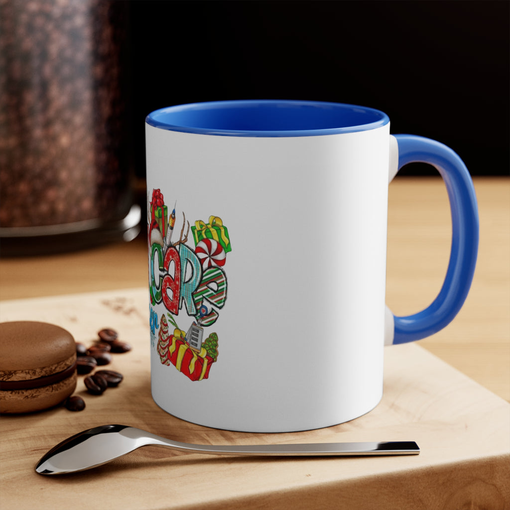 Healthcare Worker Christmas Accent Mug — Festive Holiday Nurse & Doctor Gift (11oz) Medical Christmas Mug
