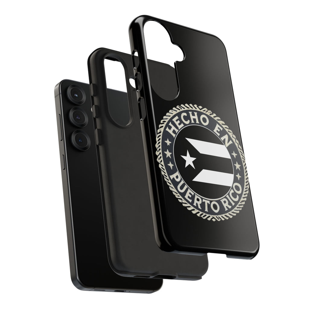 Hecho en Puerto Rico Phone Case  Puerto Rican Flag Emblem Tough Protective Cover