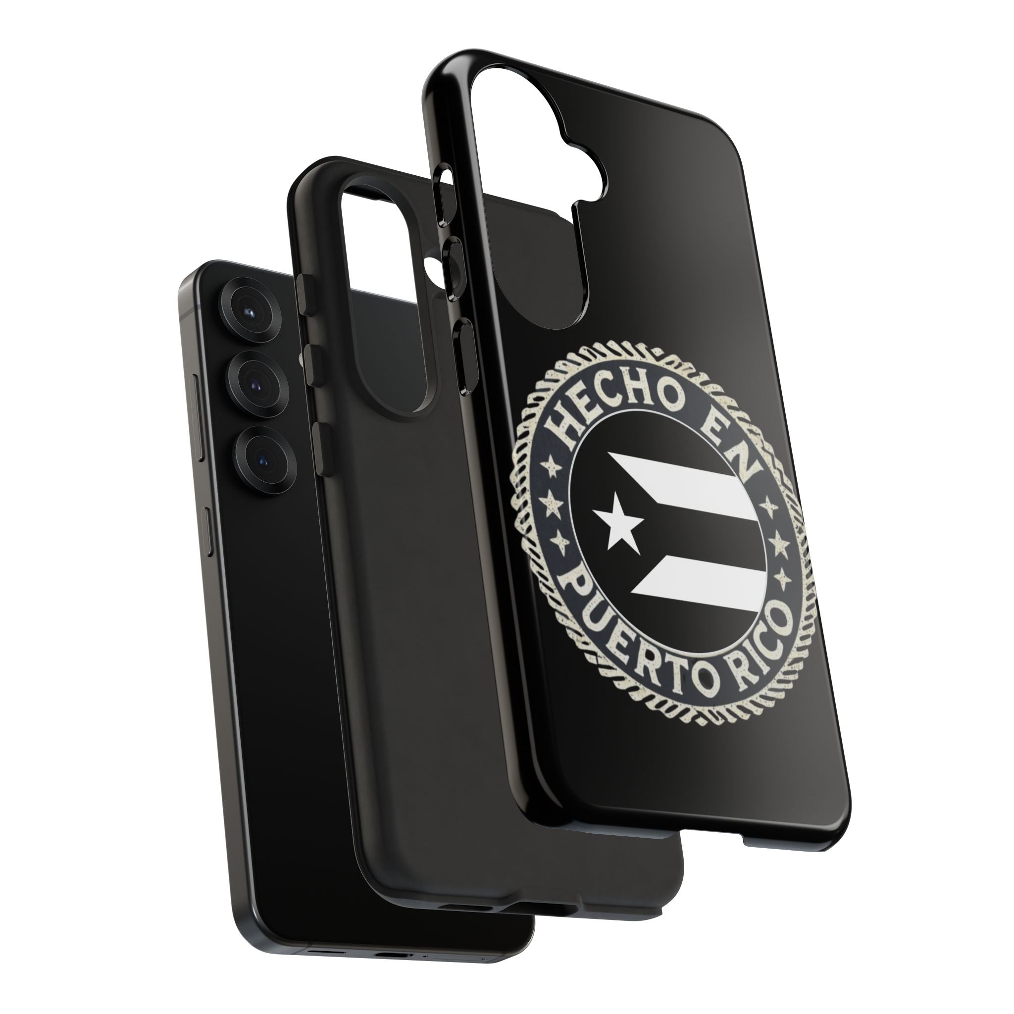 Hecho en Puerto Rico Phone Case  Puerto Rican Flag Emblem Tough Protective Cover