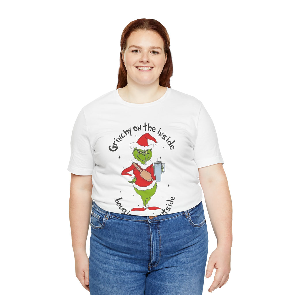 Grinch-Inspired Holiday Tee: 'Grinchy on the Inside, Boogie on the Outside'