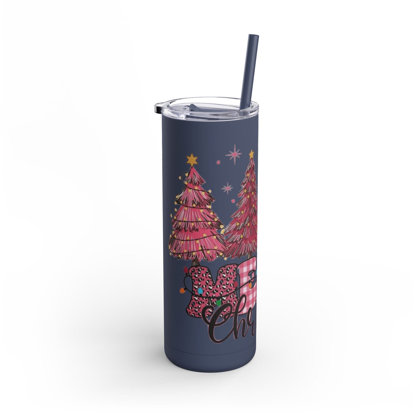 Christmas Tree Tumbler - 20oz Skinny Matte Drinkware Christmas gift mug