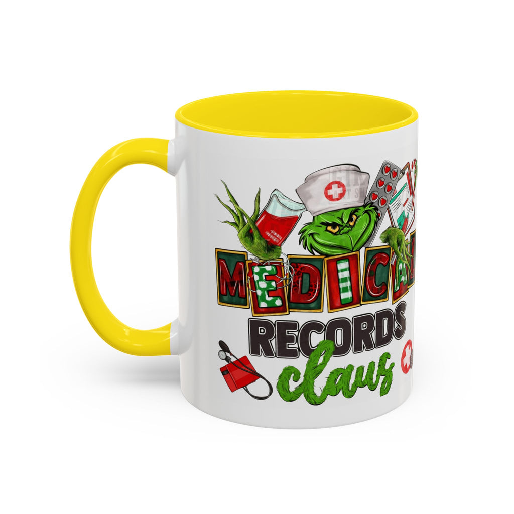 Medical Records Claus Coffee Mug — Funny Holiday Nurse & Medical Staff Gift (11/15oz) Medical Christmas Mug,