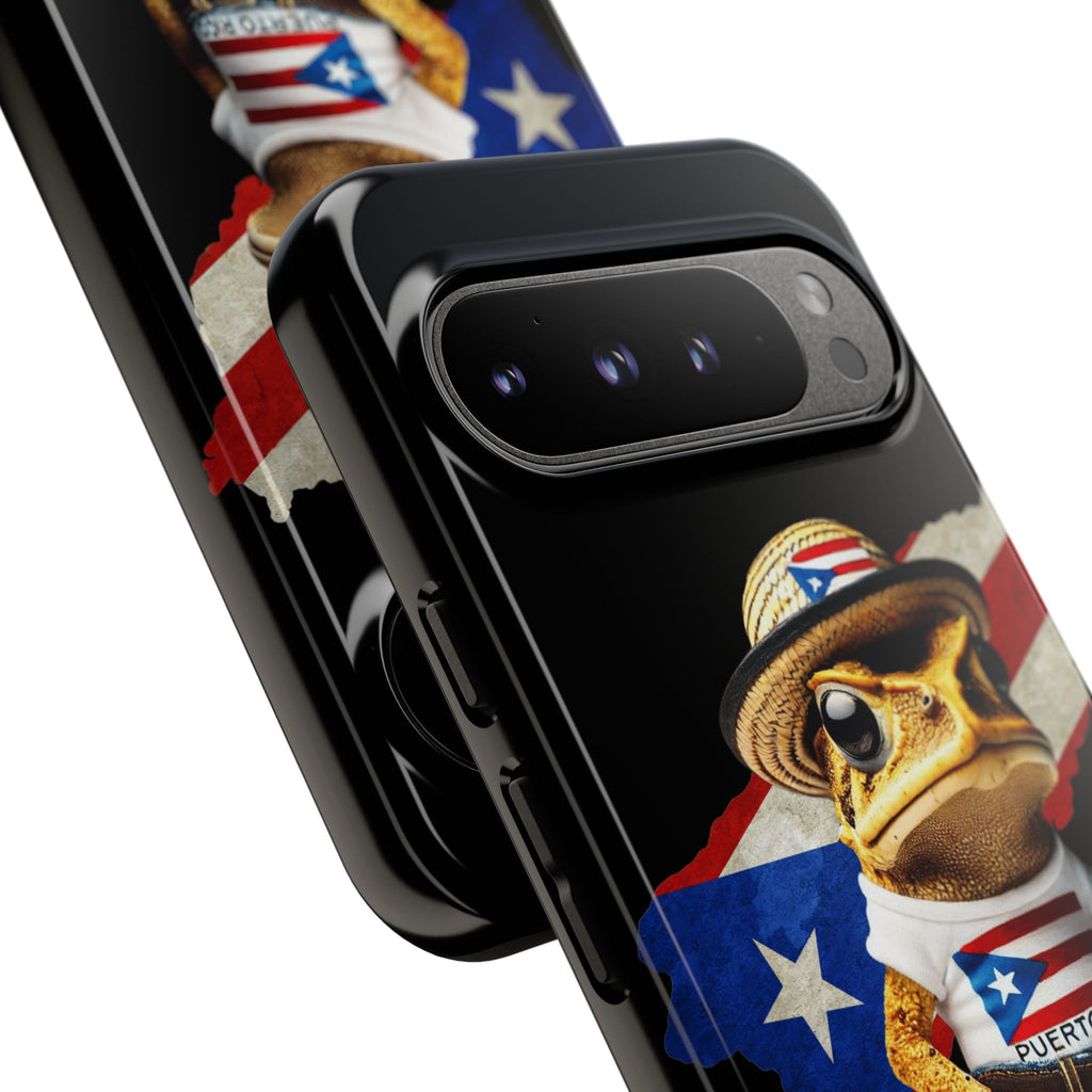 Puerto Rican Frog Tough Phone Case  Puerto Rico Flag Patriotic Protective Case