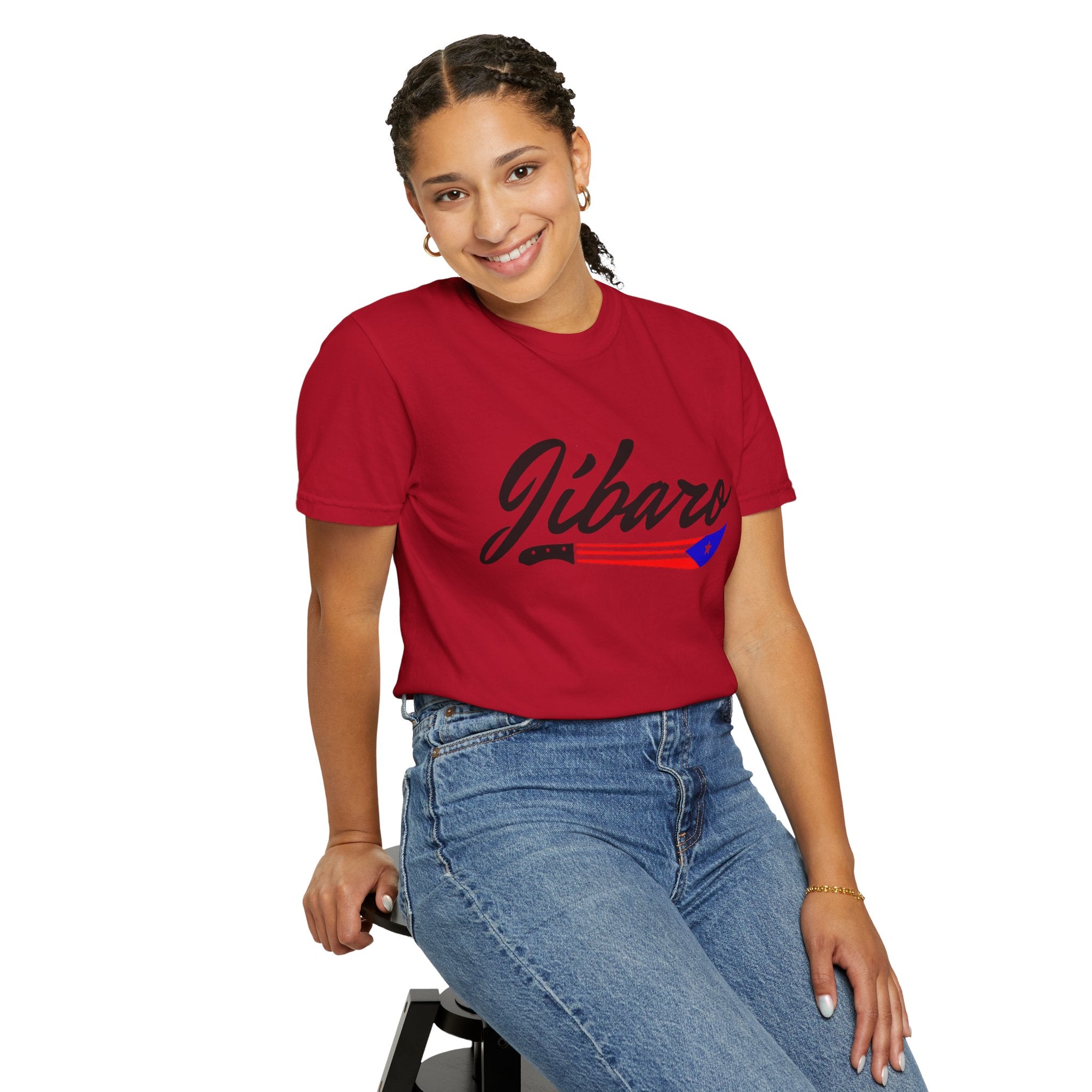 T-Shirt  "Jíbaro" Puerto Rican Heritage Tee (Back Machete  Sombrero de Paja Design) Puerto Rico’s Navidades