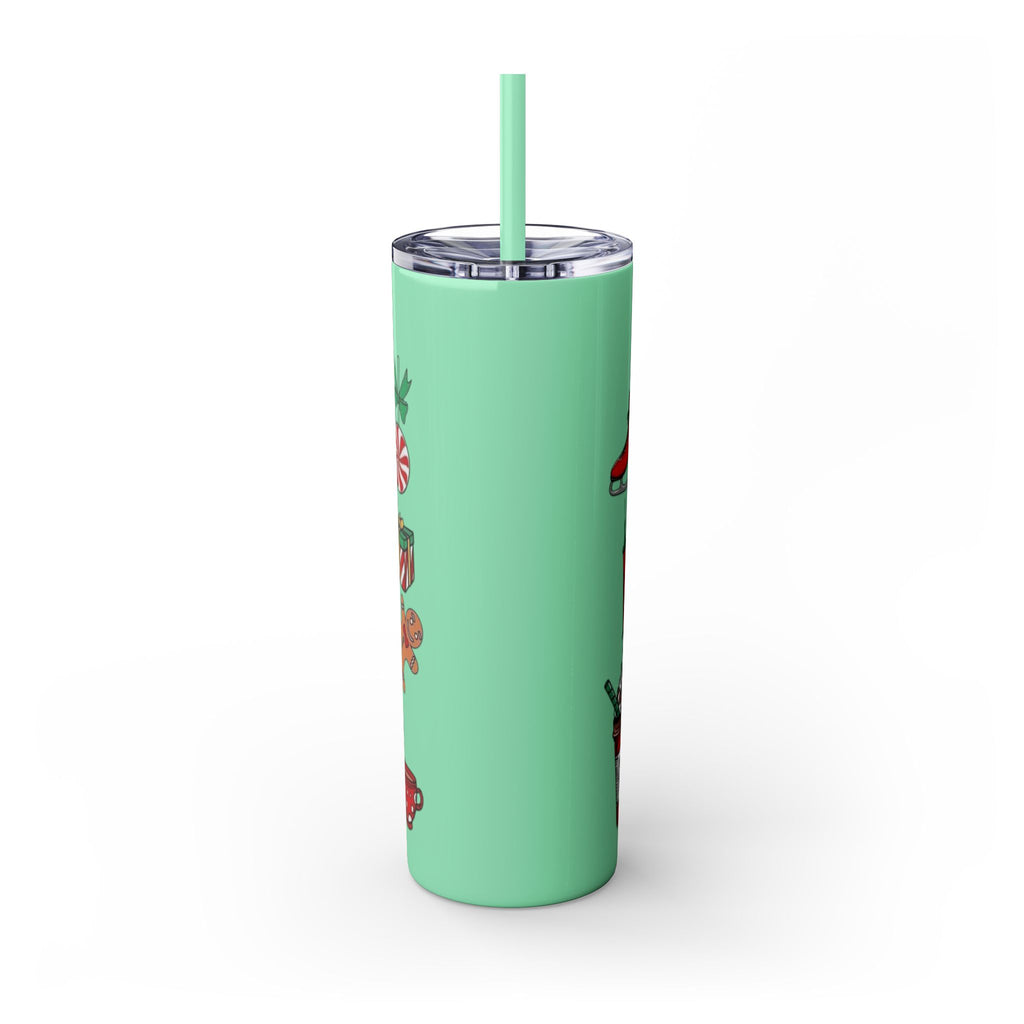 Emergency Department Nurse Christmas Skinny Tumbler - 20oz Holiday Medical Travel Cup with Straw Medical Christmas Mug