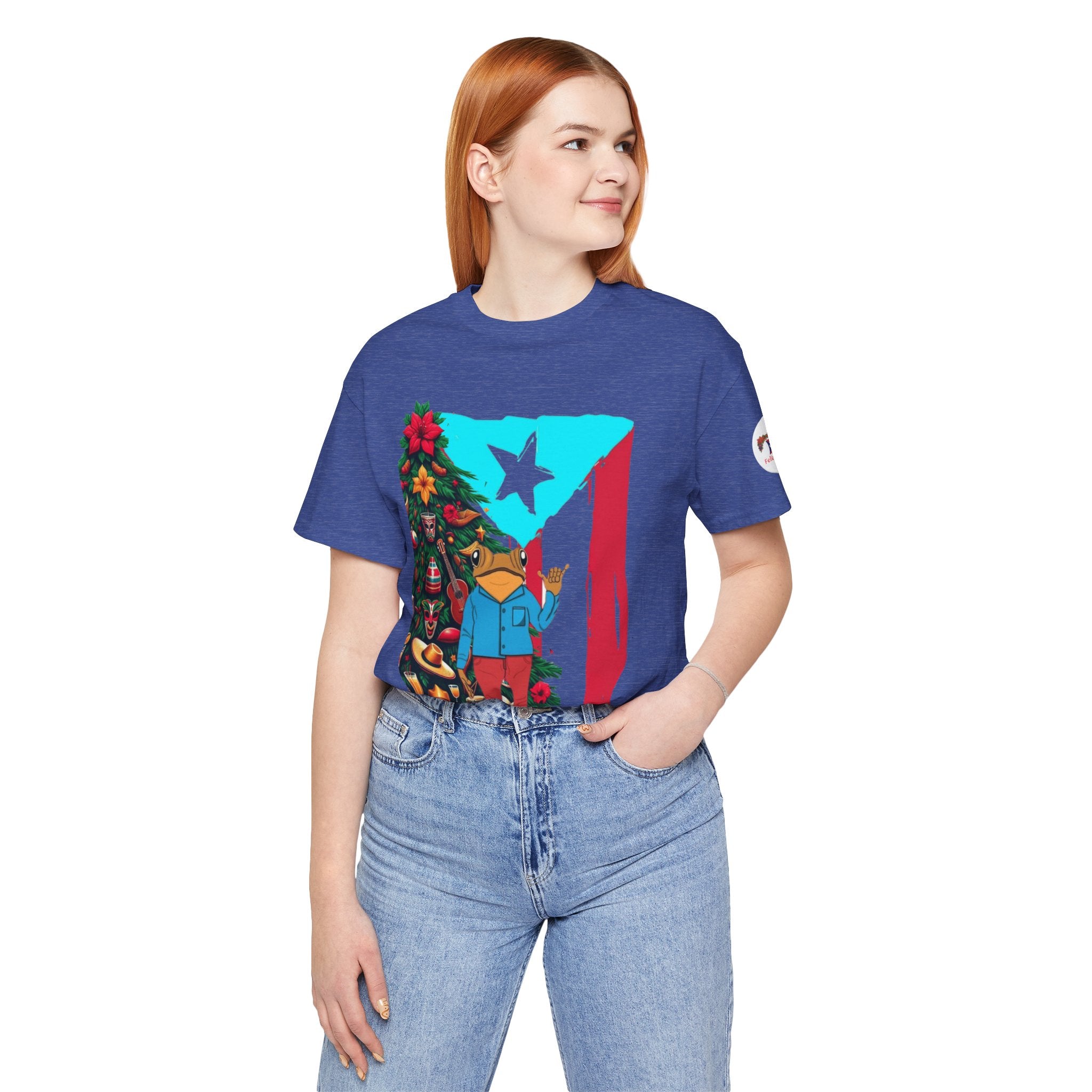 Puerto Rico Holiday T-Shirt  Coquí by Christmas Tree Graphic Puerto Rico’s Navidades