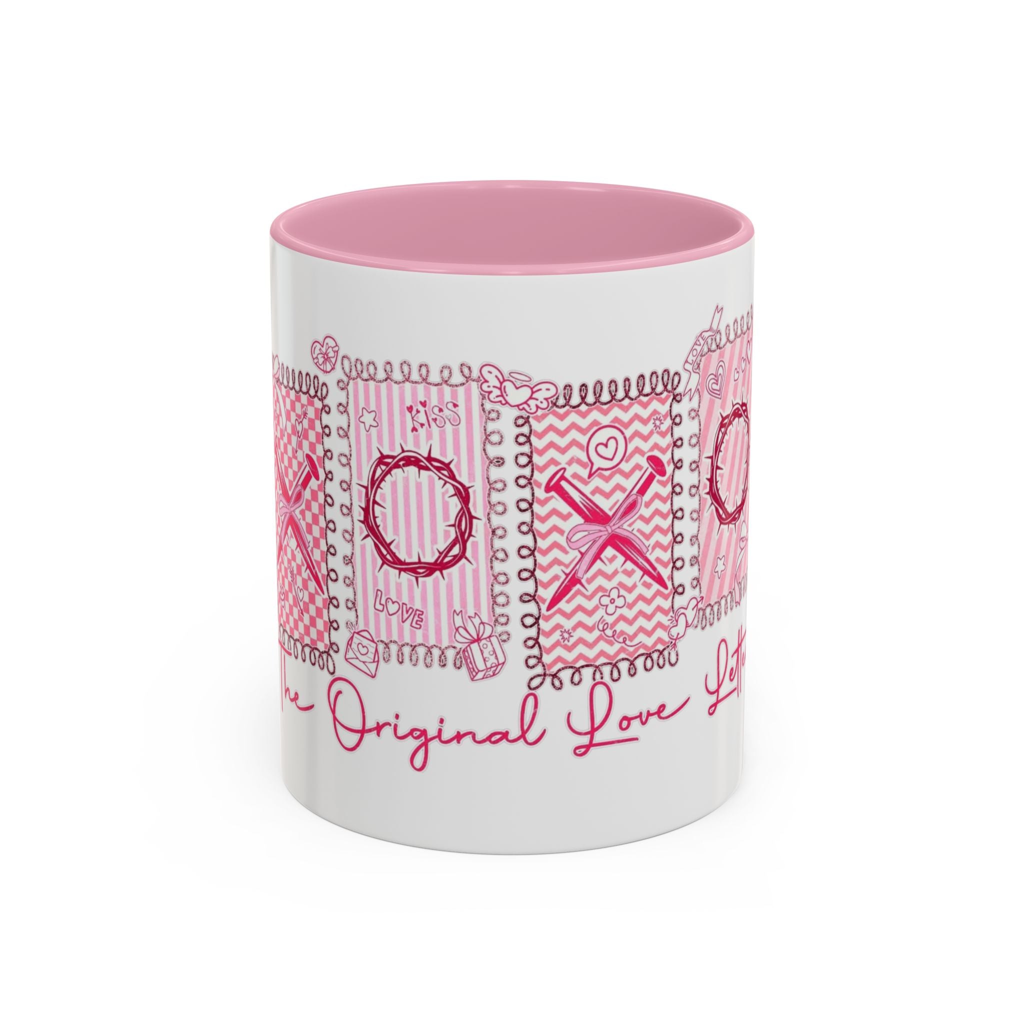 Love Letters XOXO Ceramic Mug — Colorful 11oz & 15oz Coffee Cup