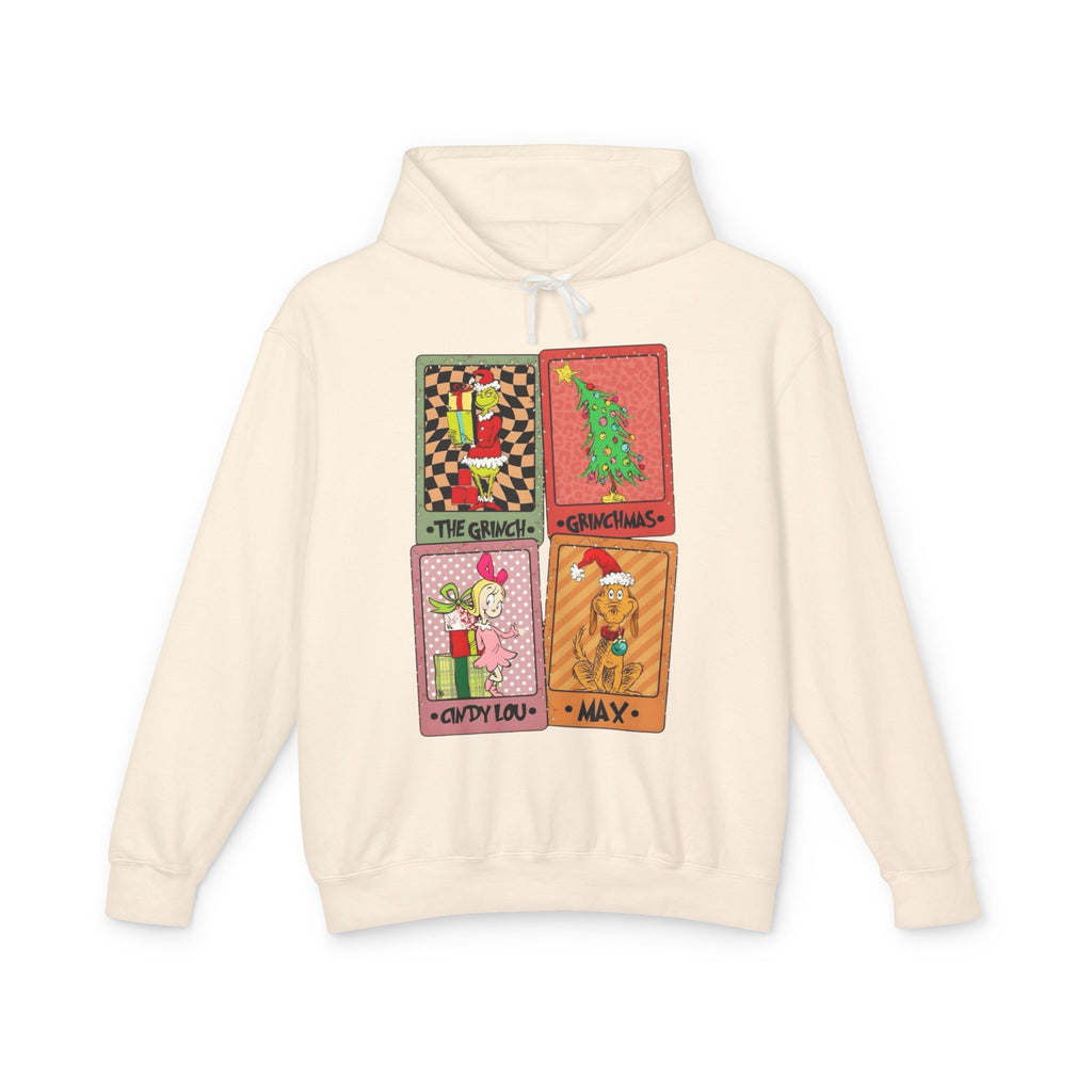 Grinchy Holiday Hoodie  'The Grinch' Christmas Cards Vintage Patch Pullover Cartoon Christmas T-shirts and Sweaters