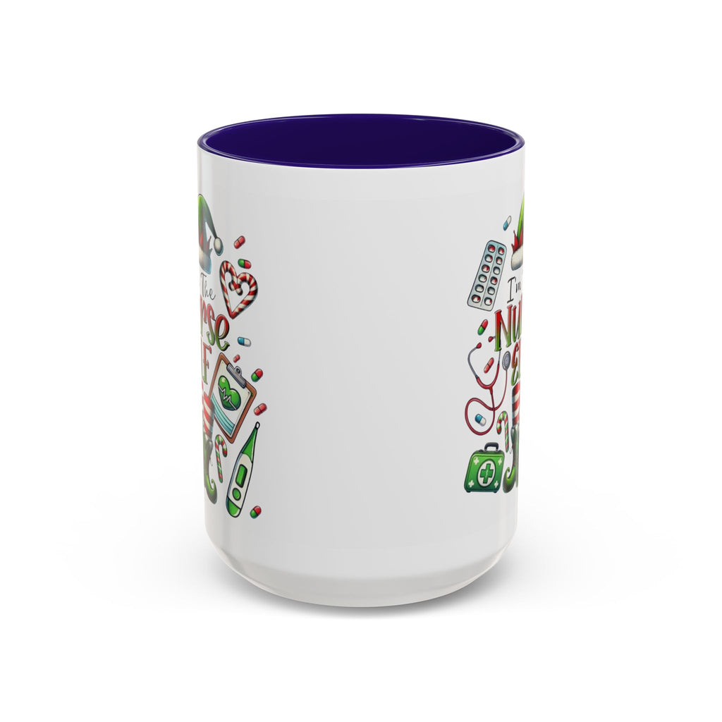 Nurse Elf Coffee Mug — Christmas Medical Holiday Gift (11oz & 15oz) Medical Christmas Mug