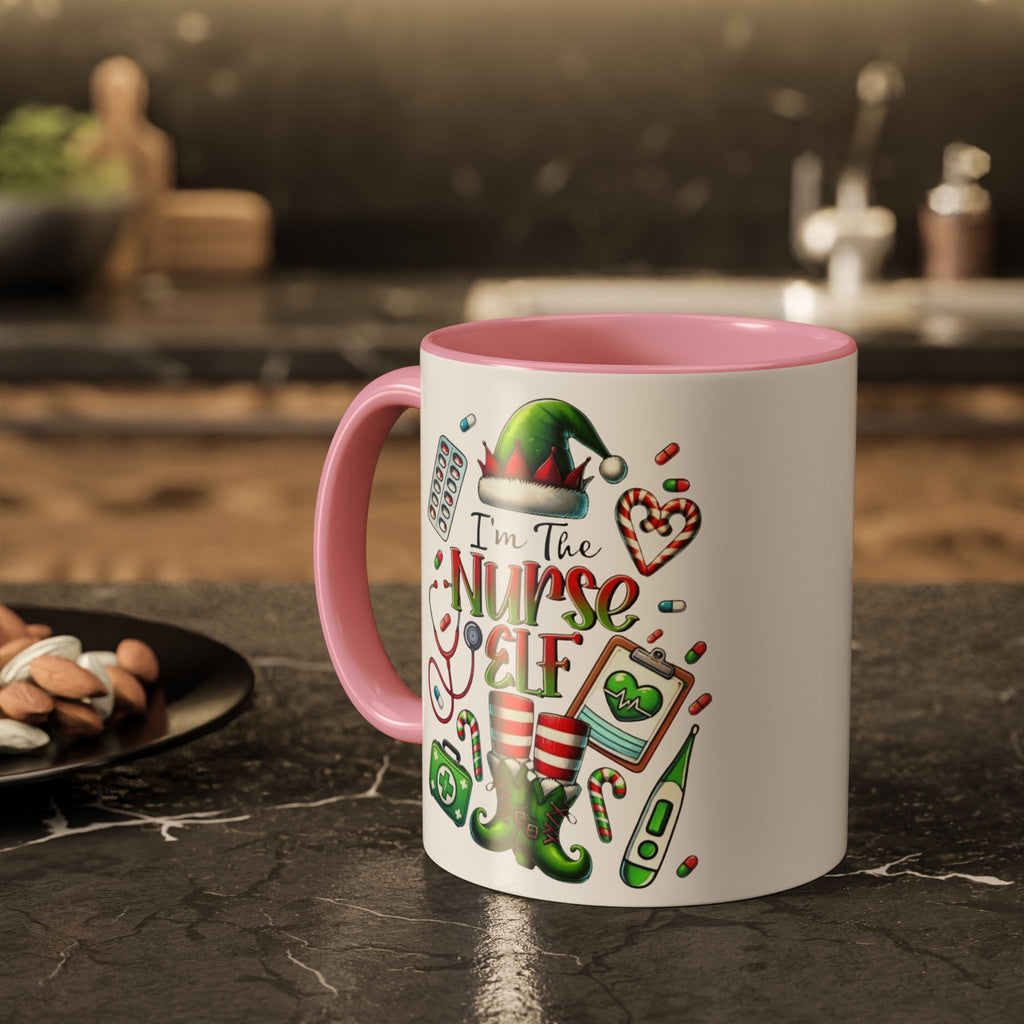 Nurse Elf Coffee Mug — Christmas Medical Holiday Gift (11oz & 15oz) Medical Christmas Mug