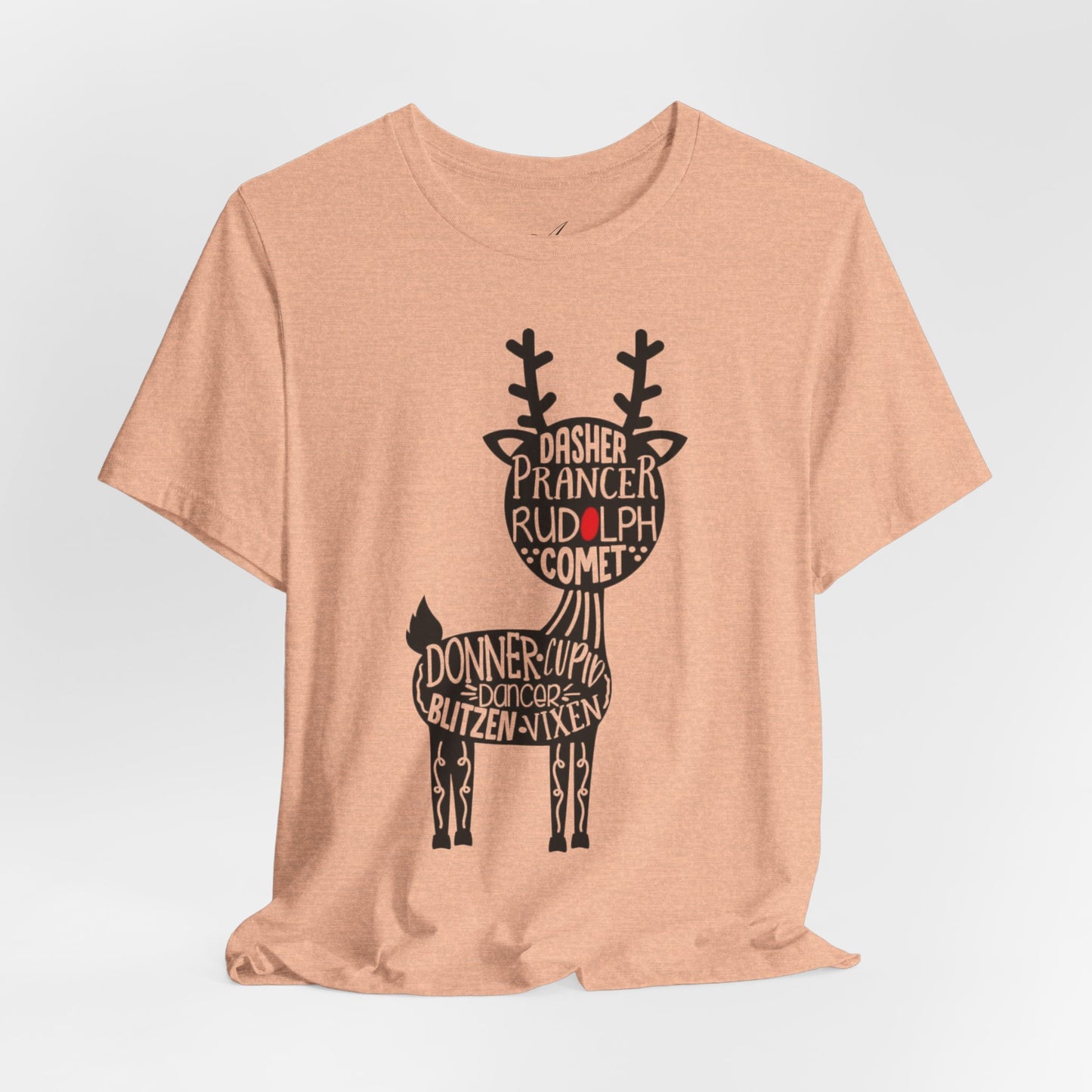Christmas Reindeer Graphic Tee - Unisex Jersey Short Sleeve Shirt