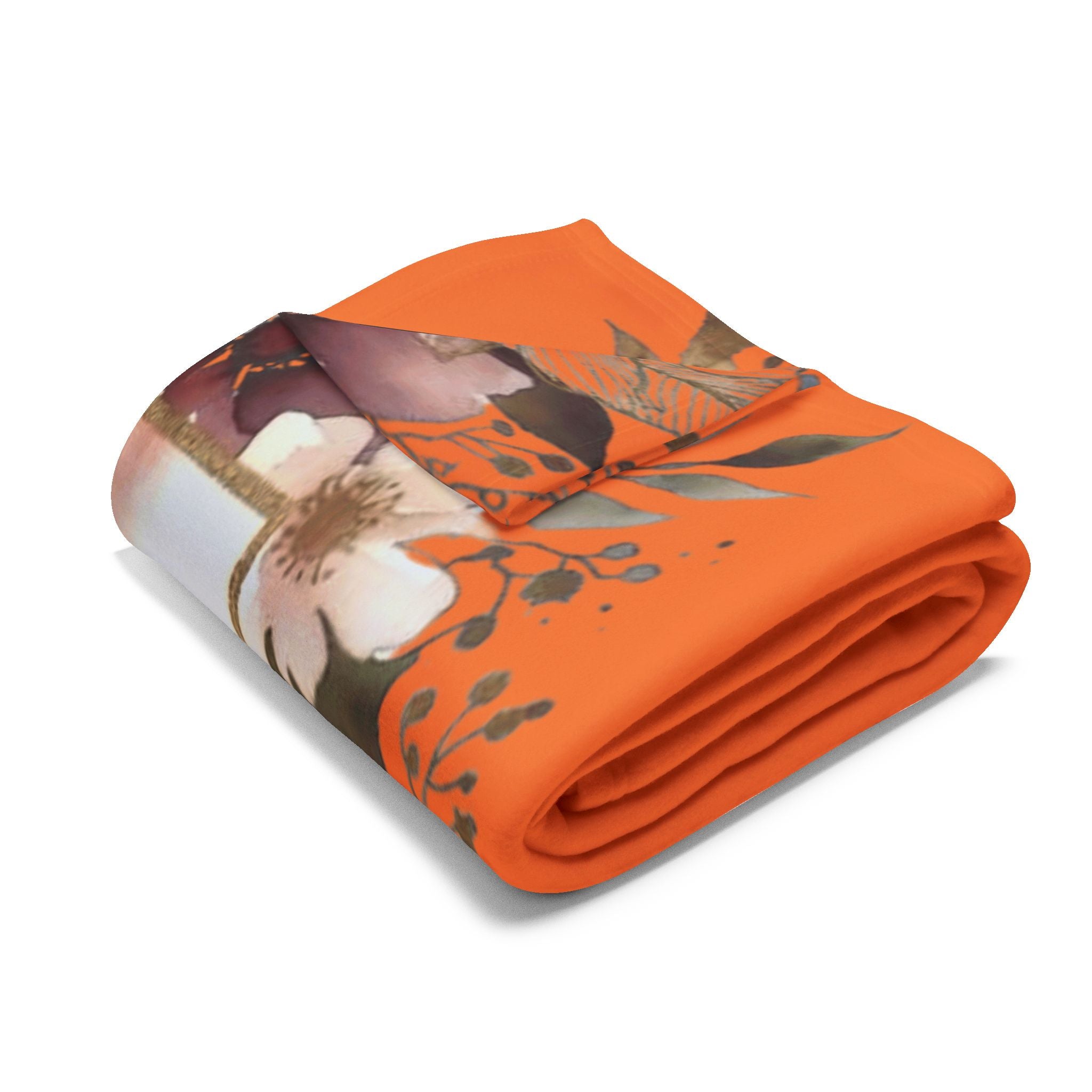 Moana-Inspired Floral Portrait Fleece Blanket