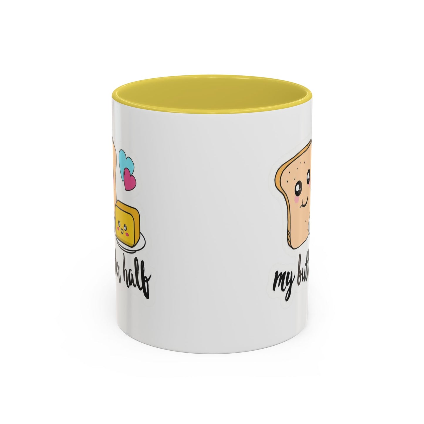 Motivational & Funny Quote Mugs Uplifting Coffee Cup Gifts Cute Foodie Relationship Mug My Butter Half Design, Colorful 11oz & 15oz