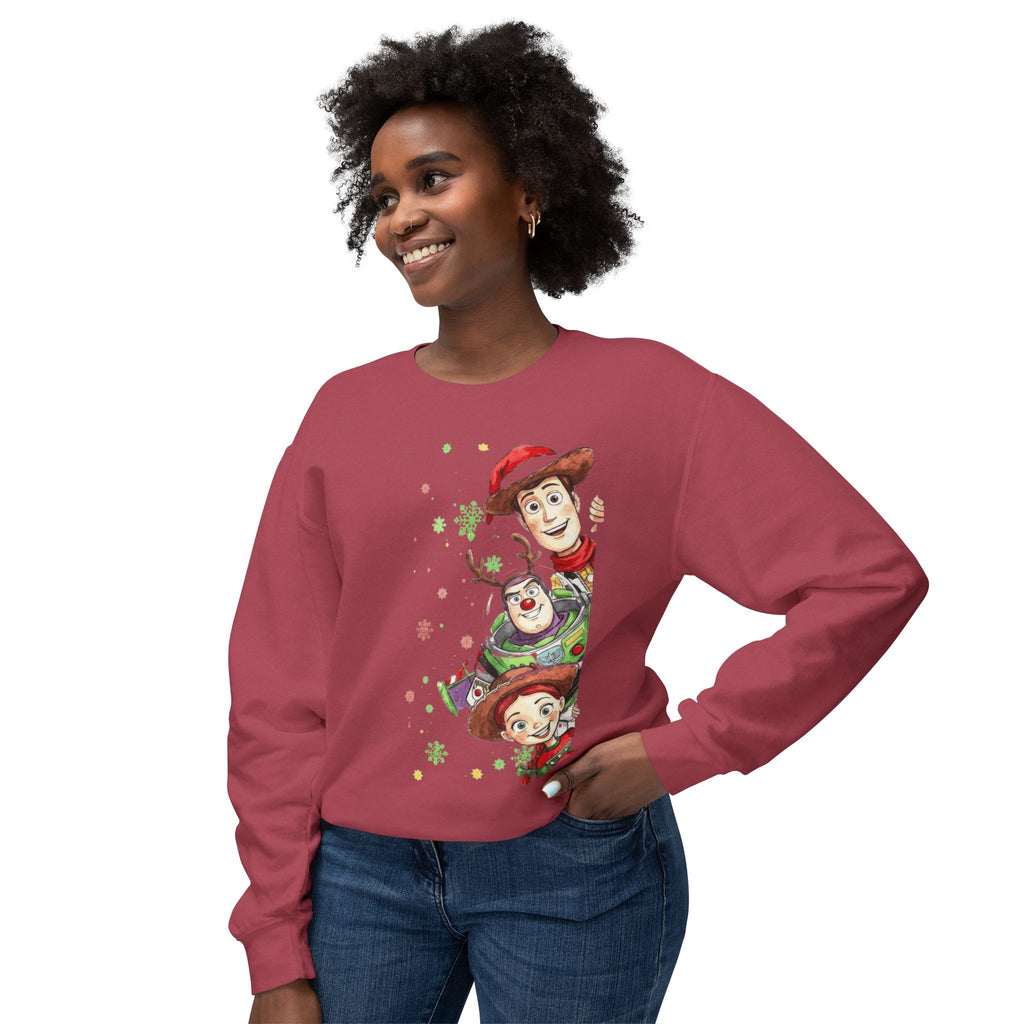 Christmas Toy Cowboy Crewneck Sweatshirt  Festive Woody & Friends Holiday Sweatshirt Cartoon Christmas T-shirts and Sweaters