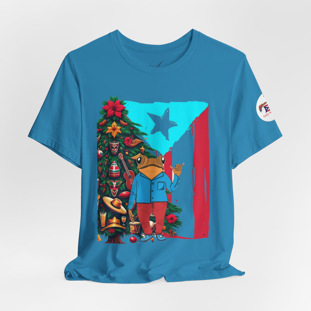 Puerto Rico Holiday T-Shirt  Coquí by Christmas Tree Graphic Puerto Rico’s Navidades
