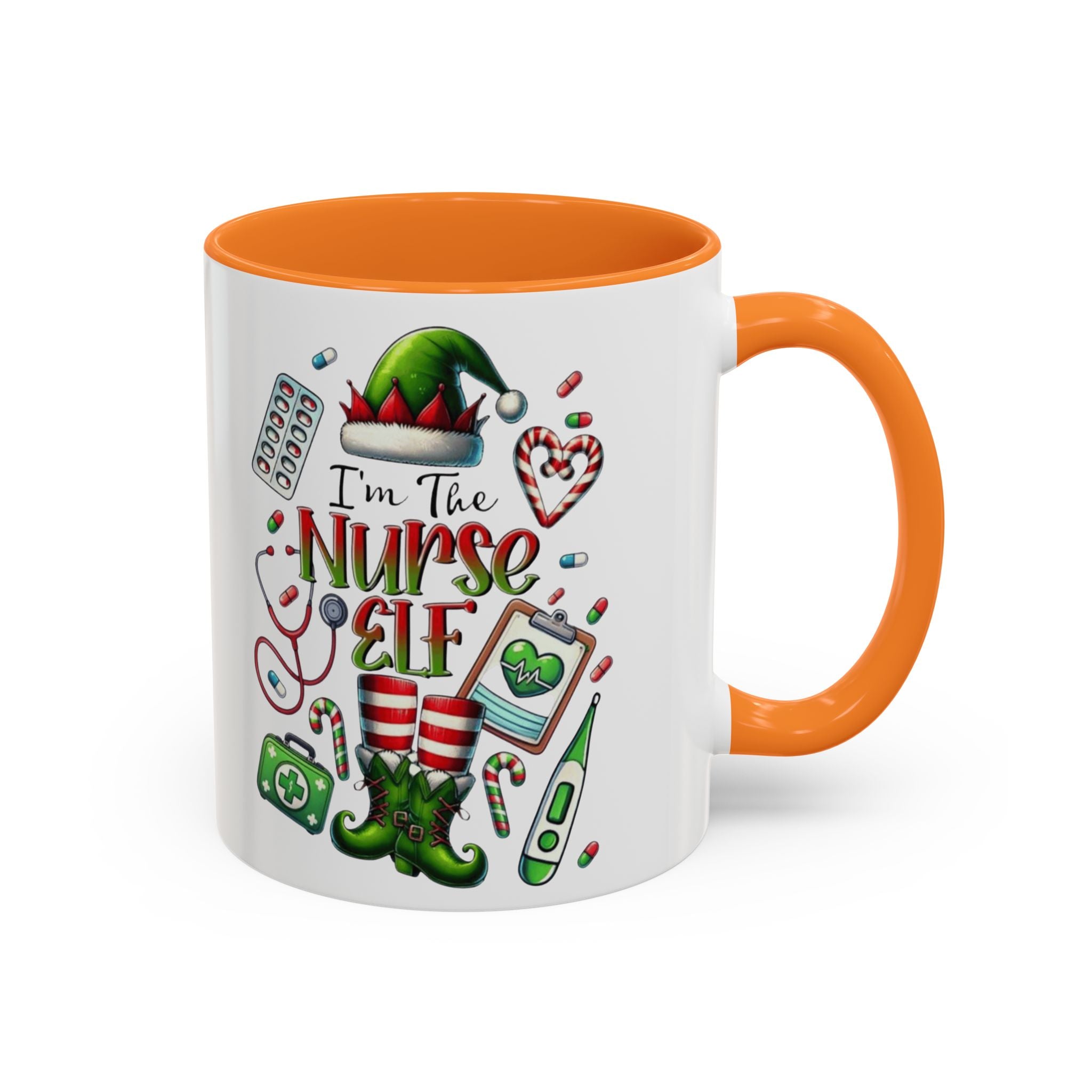 Nurse Elf Coffee Mug — Christmas Medical Holiday Gift (11oz & 15oz) Medical Christmas Mug