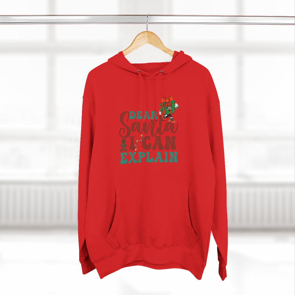 Christmas Hoodie “Dear Santa I Can Explain” Funny Holiday Pullover Christmas T-Shirts and Sweatshirts Collection