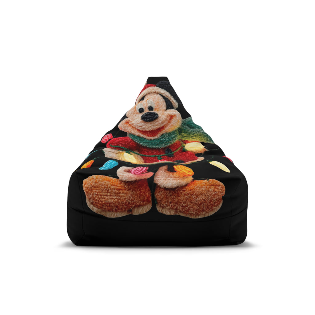 Mickey Mouse Holiday Bean Bag Cover — Festive Christmas Plush Print