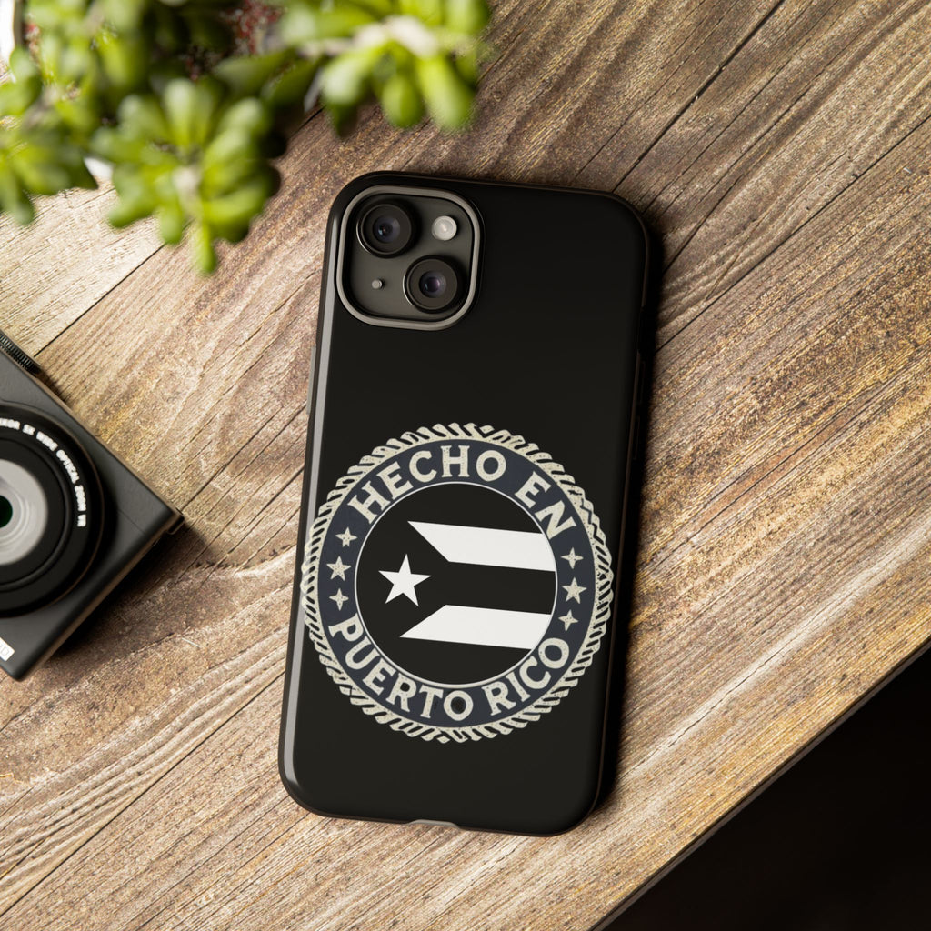Hecho en Puerto Rico Phone Case  Puerto Rican Flag Emblem Tough Protective Cover