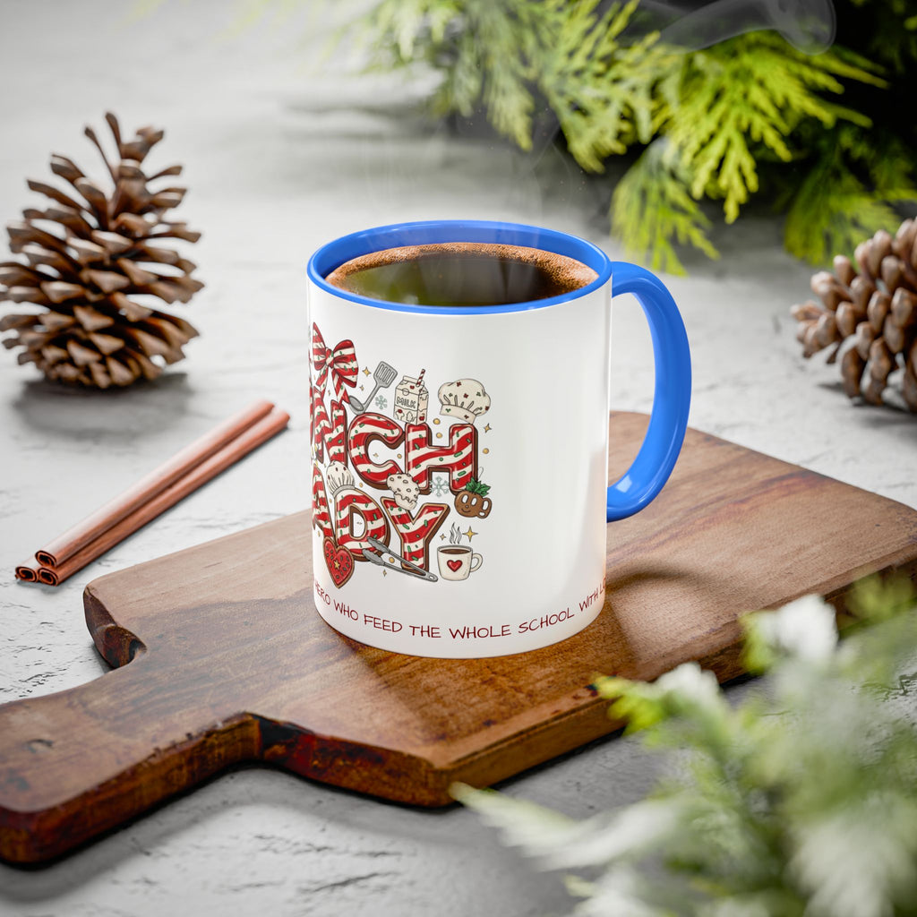 Lunch Lady Mug "Cafeteria Hero Who Feeds the Whole School With Love" | 11oz/15oz Gift  School Staff Christmas Mug Collection