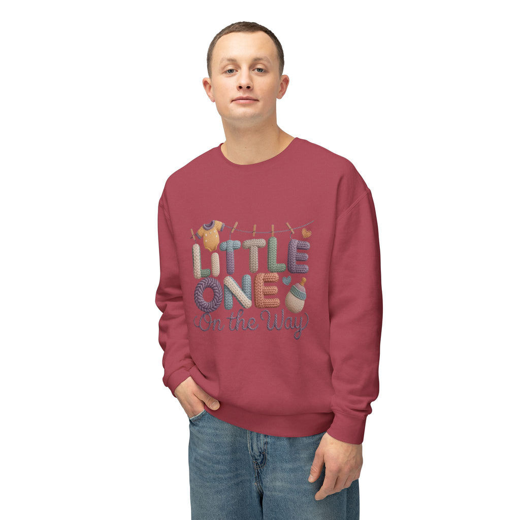 Little One On The Way Sweatshirt  Cute Baby Shower Announcement Crewneck