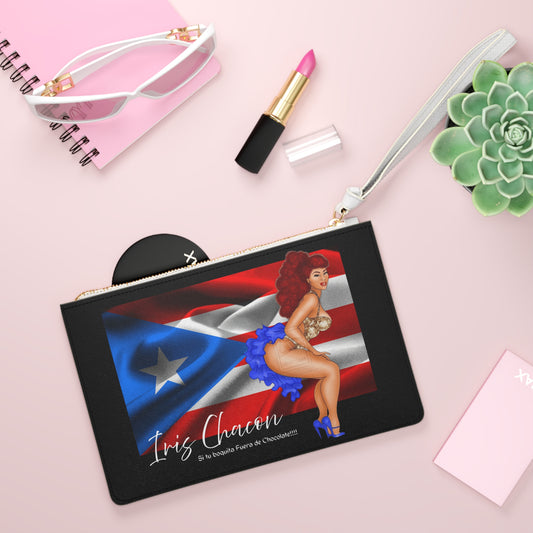 Iris Chacon Puerto Rican Clutch Bag, Beach Accessory, Party Purse, Fun Night Out, Gift for Her, Stylish Handbag