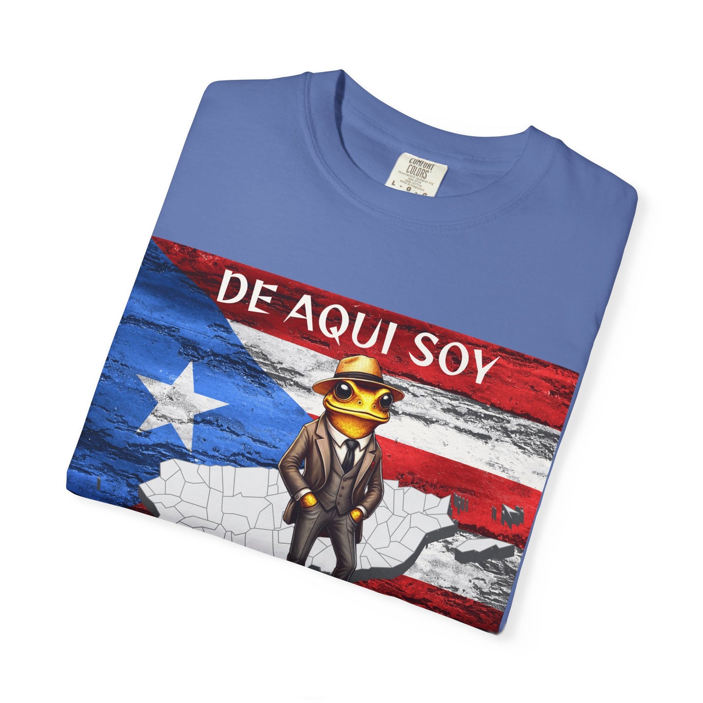 Puerto Rican Pride T-Shirt, Fun Casual Wear, Unisex Garment-Dyed Tee, Perfect for Celebrations, Cultural Identity Shirt