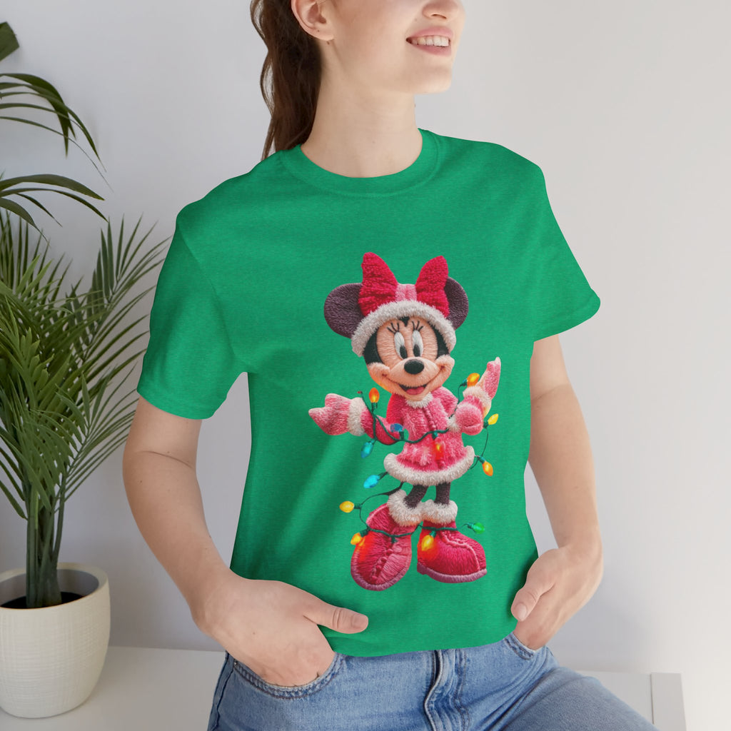 Minnie Mouse Holiday Lights T-Shirt Festive Holiday Designs