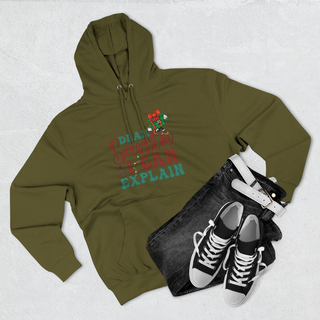 Christmas Hoodie “Dear Santa I Can Explain” Funny Holiday Pullover Christmas T-Shirts and Sweatshirts Collection