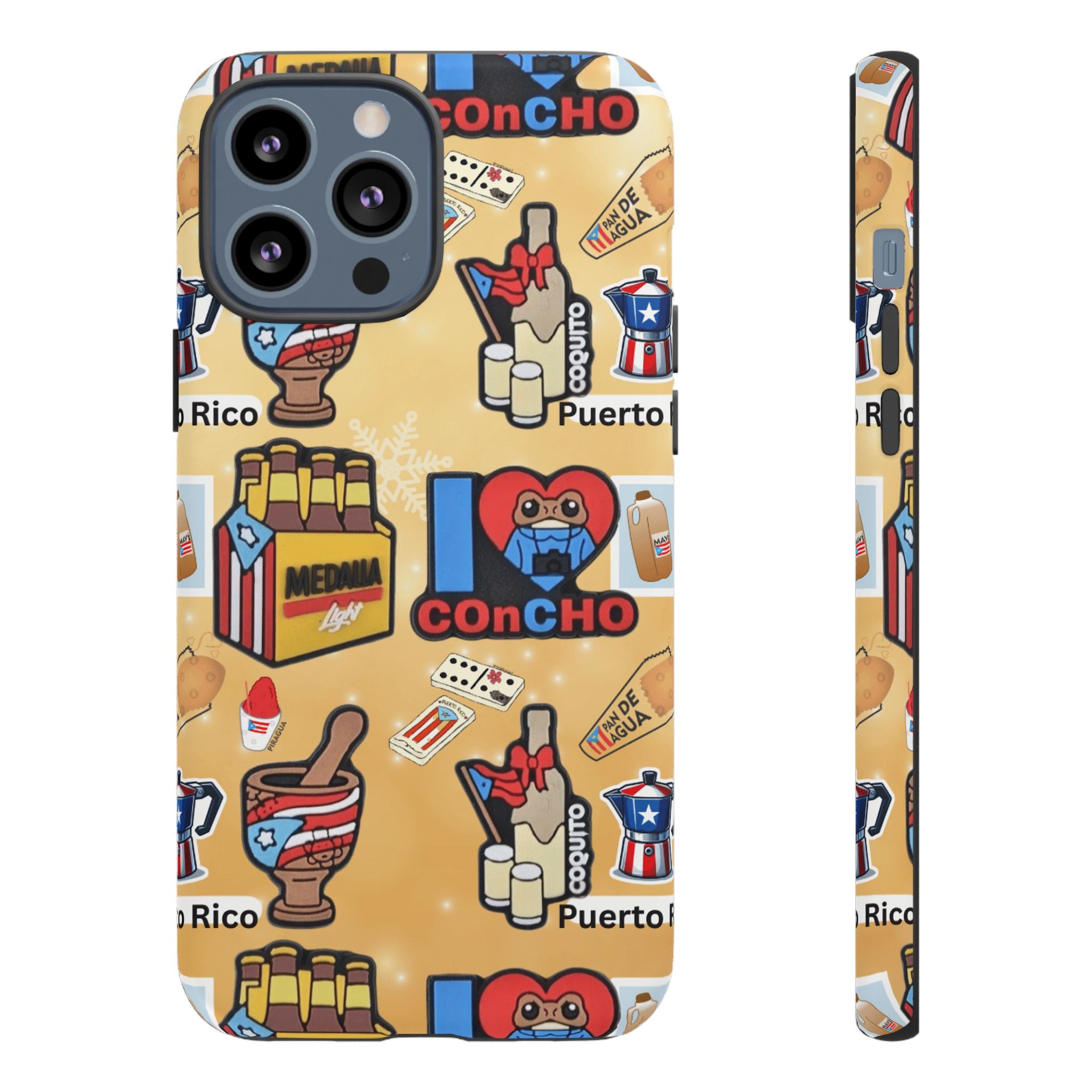Puerto Rico Sticker Collage Tough Case  ‘I  Concho’ Pattern Phone Case