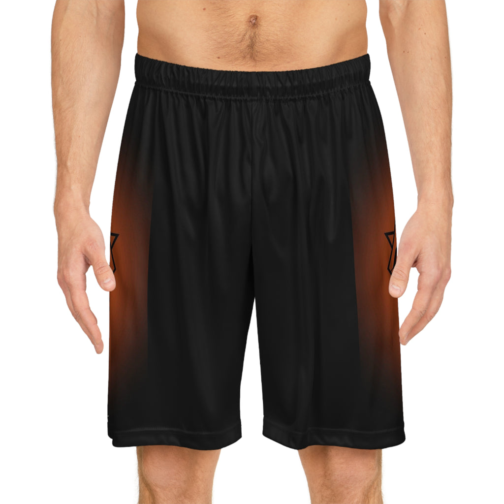 Heart Basketball Graphic Sweat Shorts — Athletic-Inspired Casual Shorts NY-K
