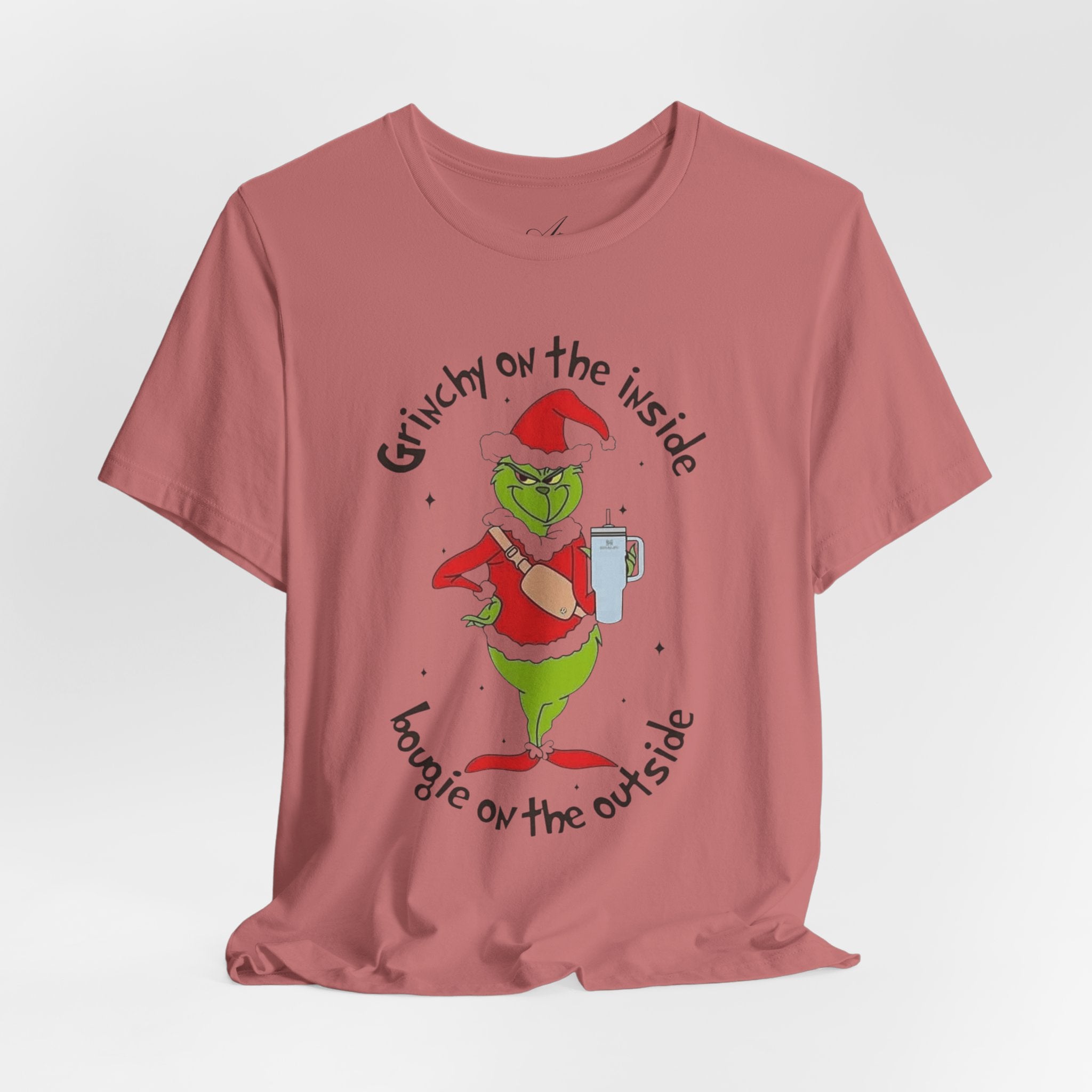 Grinch-Inspired Holiday Tee: 'Grinchy on the Inside, Boogie on the Outside'