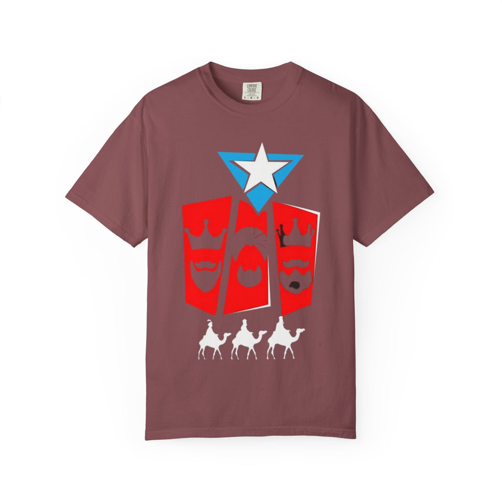The Three Kings T-Shirt — Puerto Rican Three Kings Graphic Tee (Star & Crown Silhouettes)