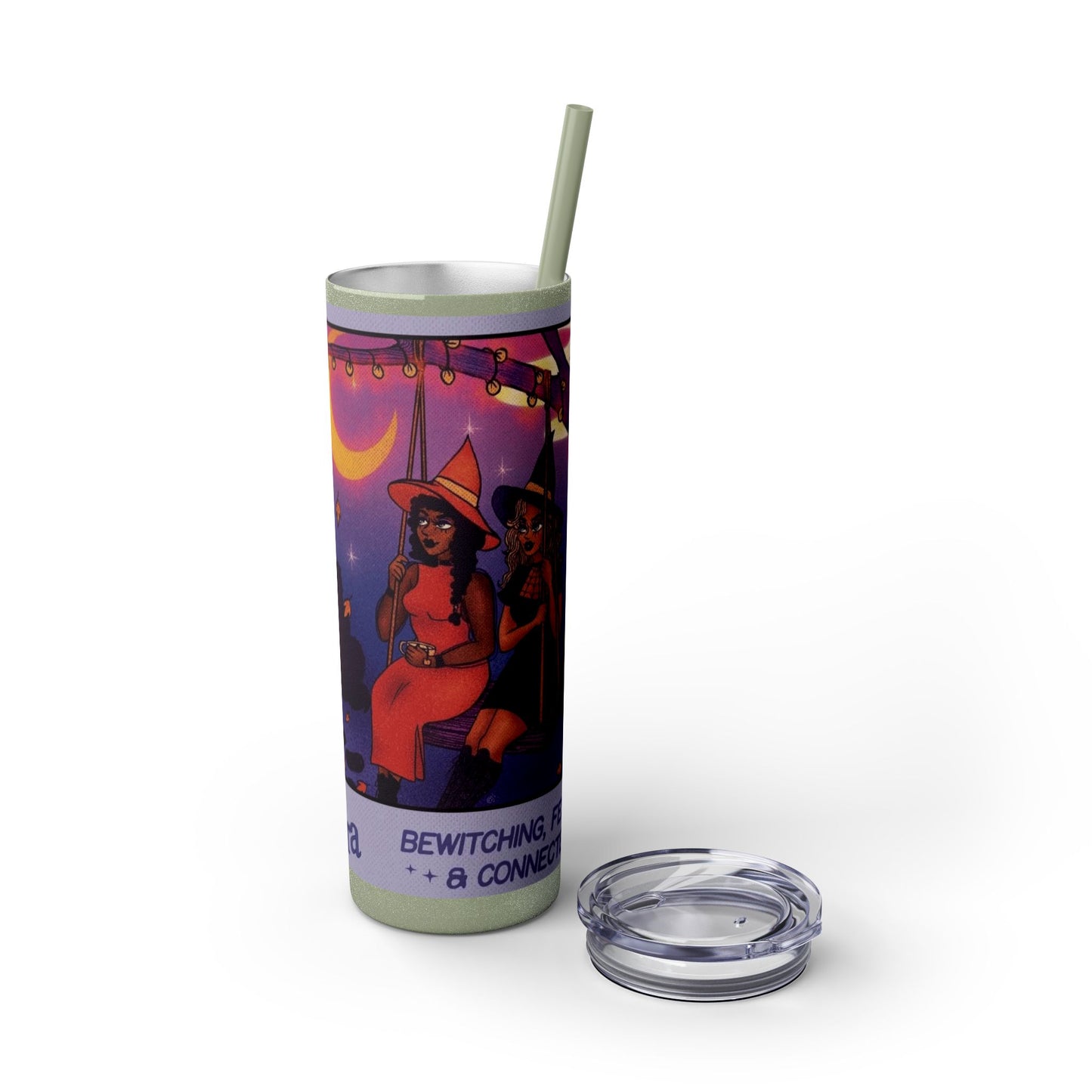 🎁 Spooky season gifts Enchanting Libra Skinny Tumbler with Straw | 20oz | Perfect for Halloween, Witchy Vibes, Astrology Lovers, Gift Idea, Custom Beverage Holder